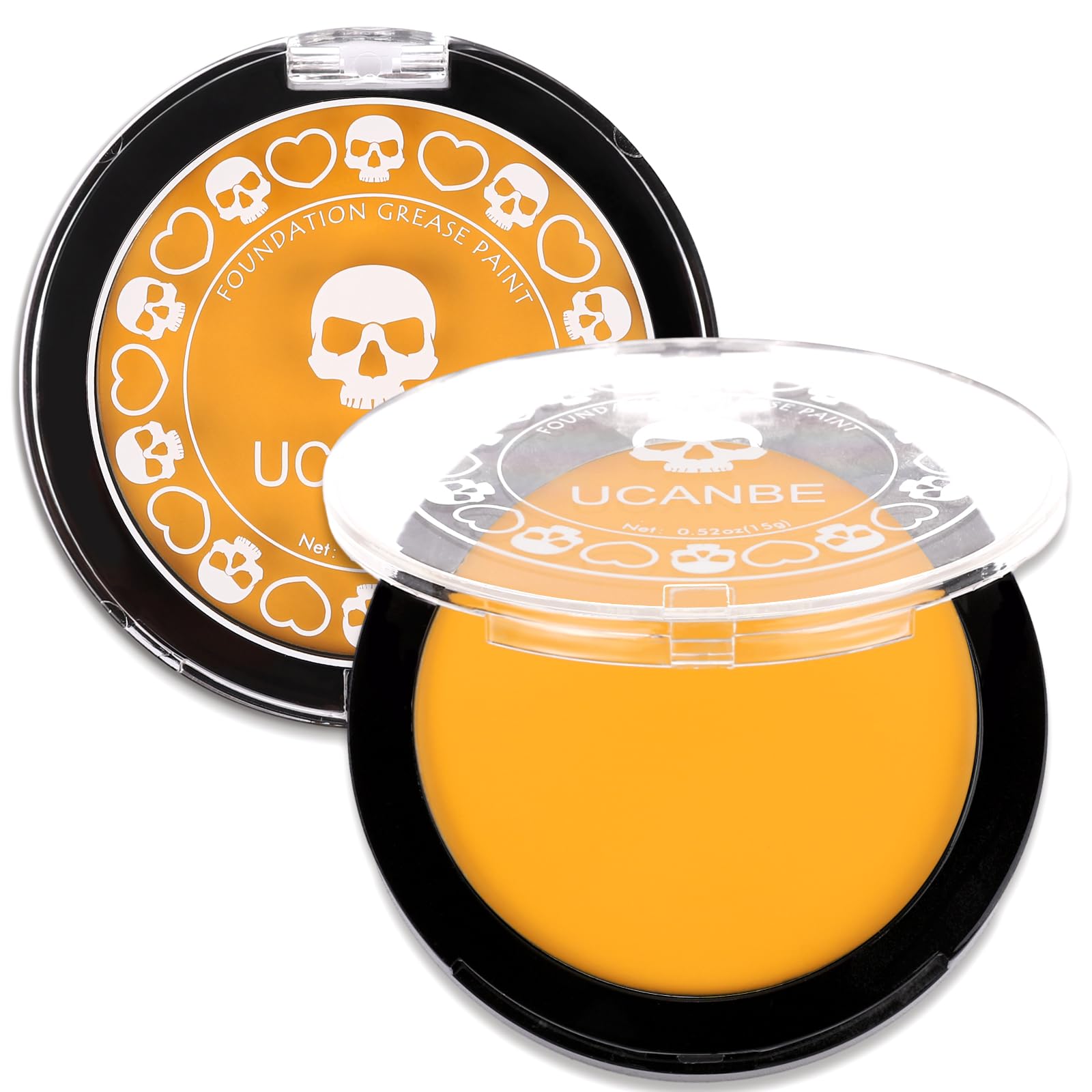 UCANBE Yellow Face Body Paint Makeup Foundation, Professional Cream Greasepaint for Kids & Adults, Non-Toxic SFX Makeup Facepain