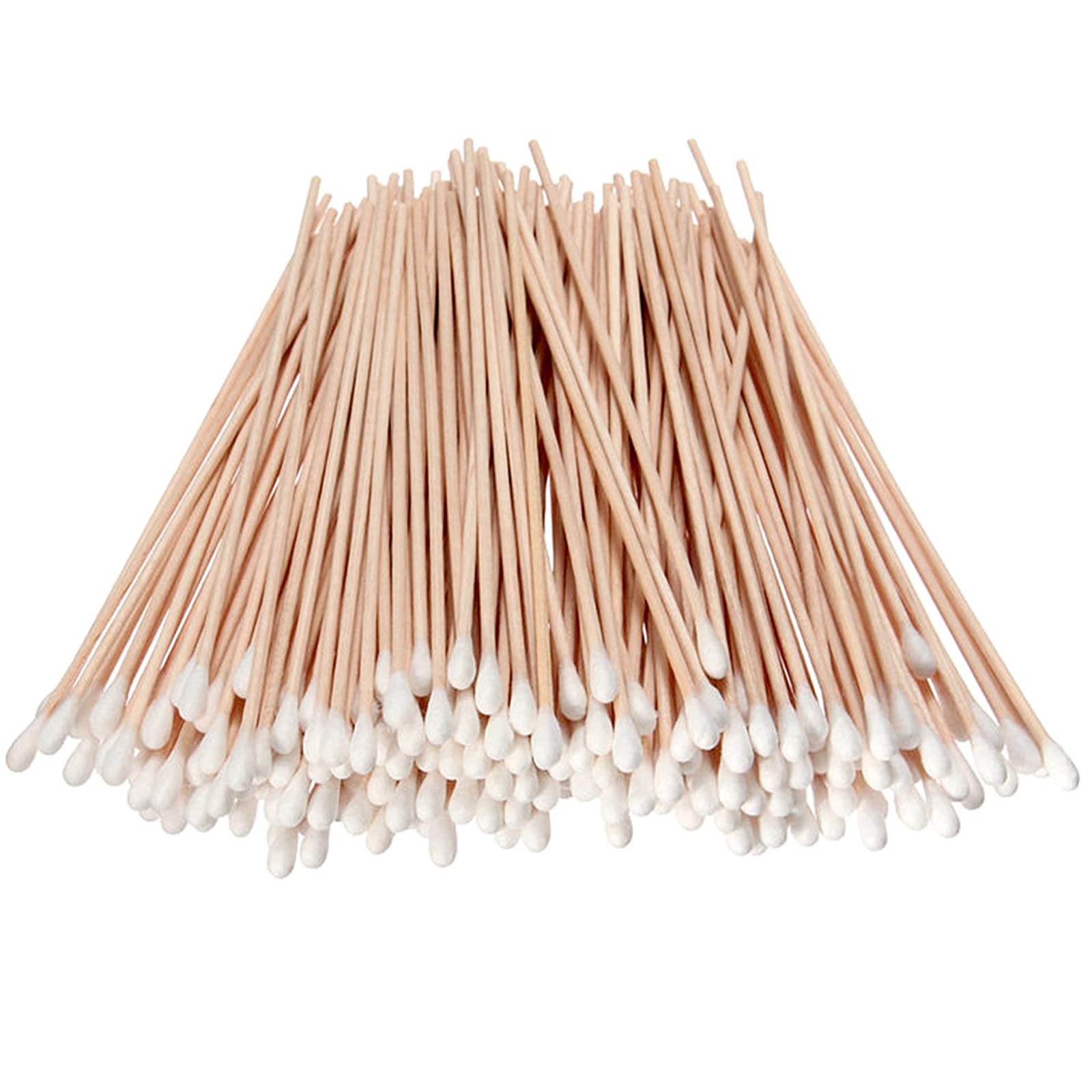 Garrelett 500Pcs Cotton Tips Swabs For Cotton Pads & Rounds, Wooden Long Makeup Eraser Stick,Sterile Baby Nail & Ear Face Cream