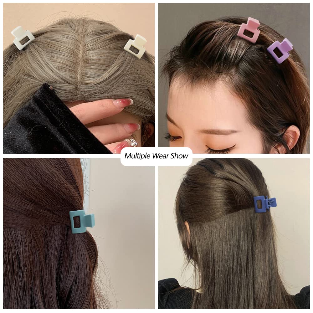 Ahoney 10Pcs Small Hair Claw Clips For Women Girls - Mini Matte Tiny Hair Clips For Thin Thick Medium Hair, Cute Jaw Barrettes W
