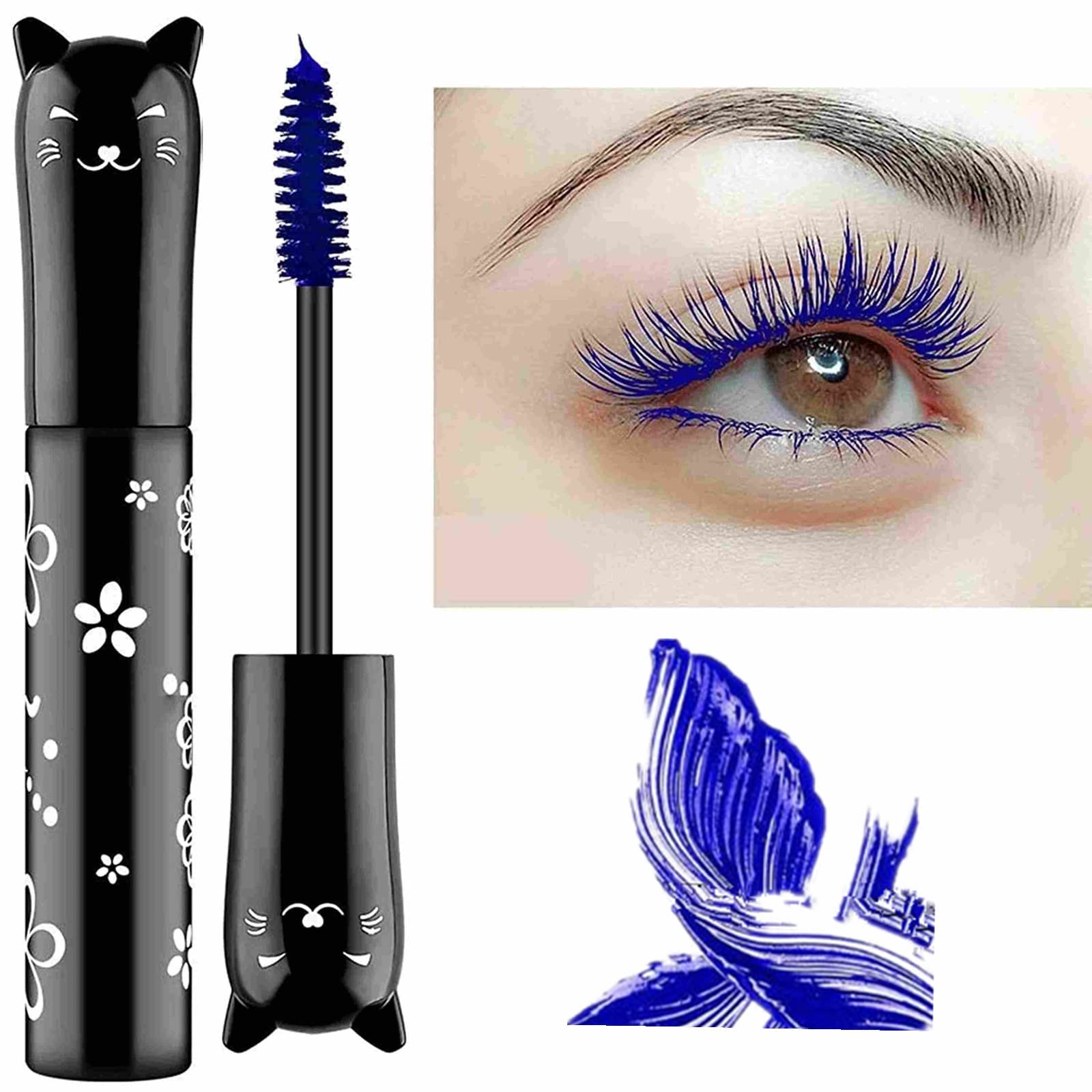 Lgszgdcn Blue Lashes Extensions Mascara Makeup Voluminous Original Volume Building Waterproof Fast Dry Eyelashes Curling Lengthe