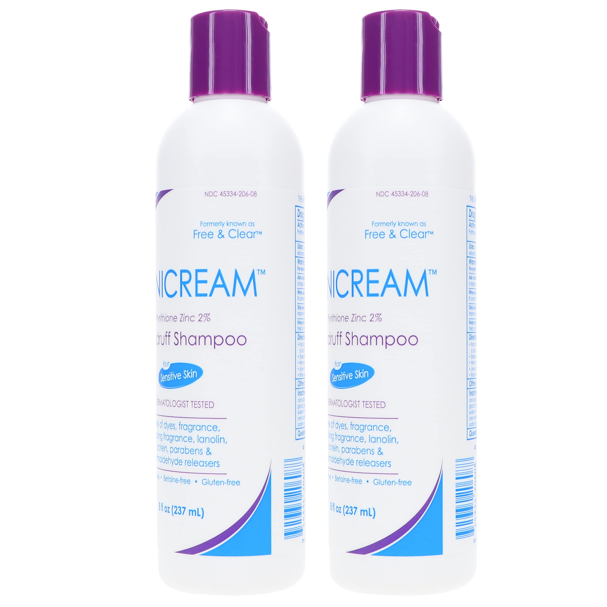 Vanicream Medicated Anti-Dandruff Shampoo, 8 fl oz Each (Pack of 2)