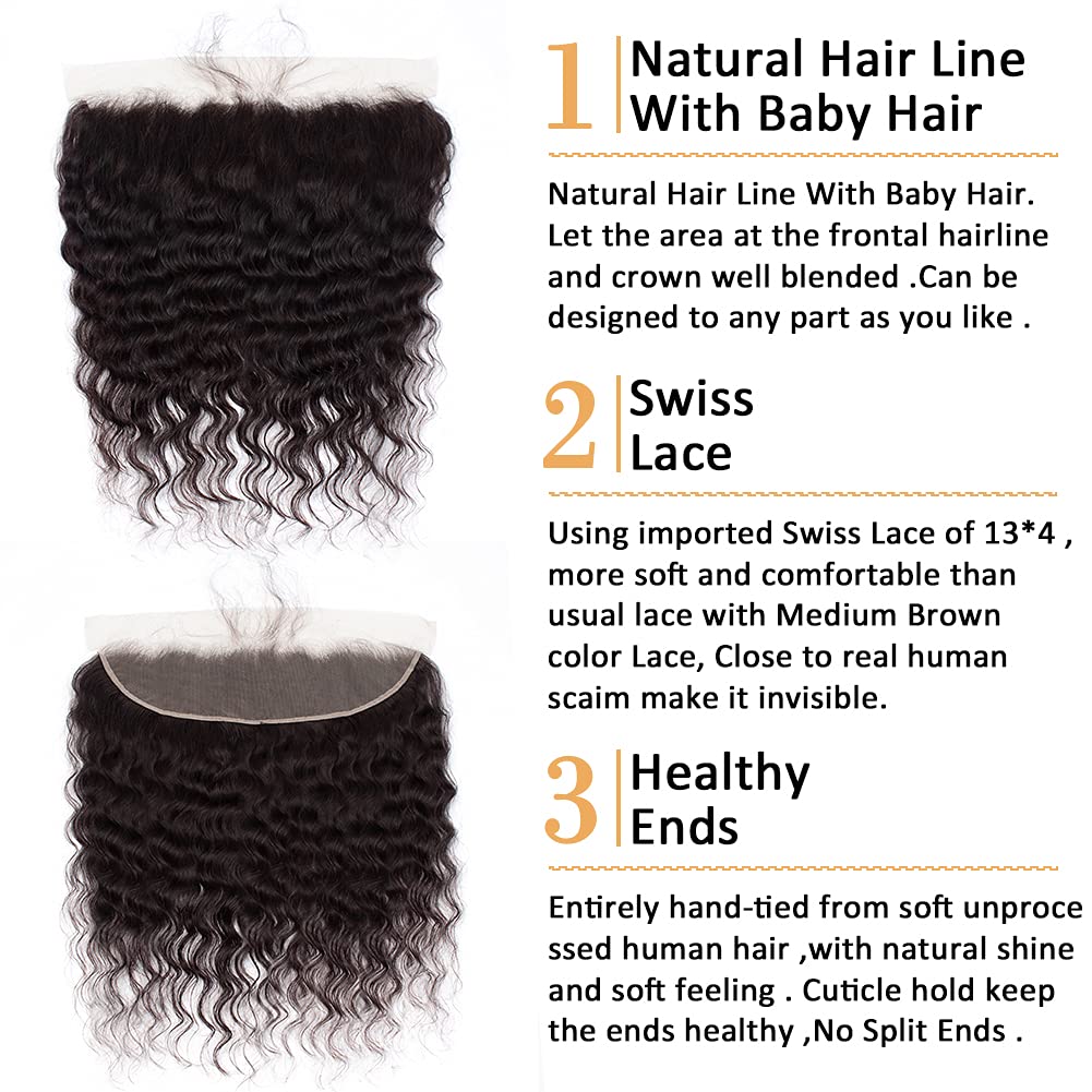 Loose Wave Ear To Ear 13X4 Hd Lace Frontal Closure 100% Unprocessed Brazilian Virgin Human Hair Lace Frontal Closure 180% Densit