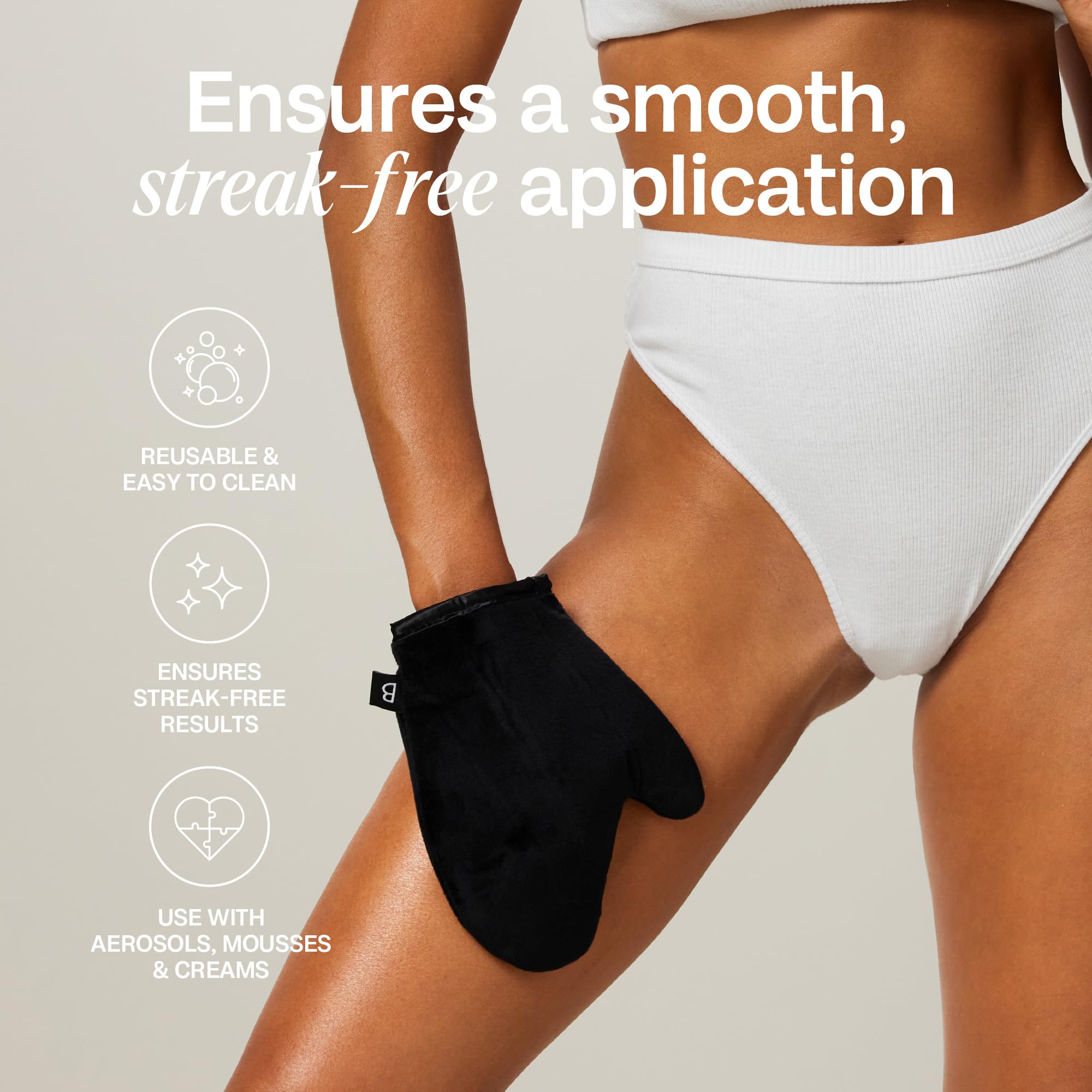 Bali Body Luxe Tanning Mitt | Reusable Stain-Free Tan Applicator Tool | Sunless Tan-Blending Bronzing Glove, Gently Provides A F