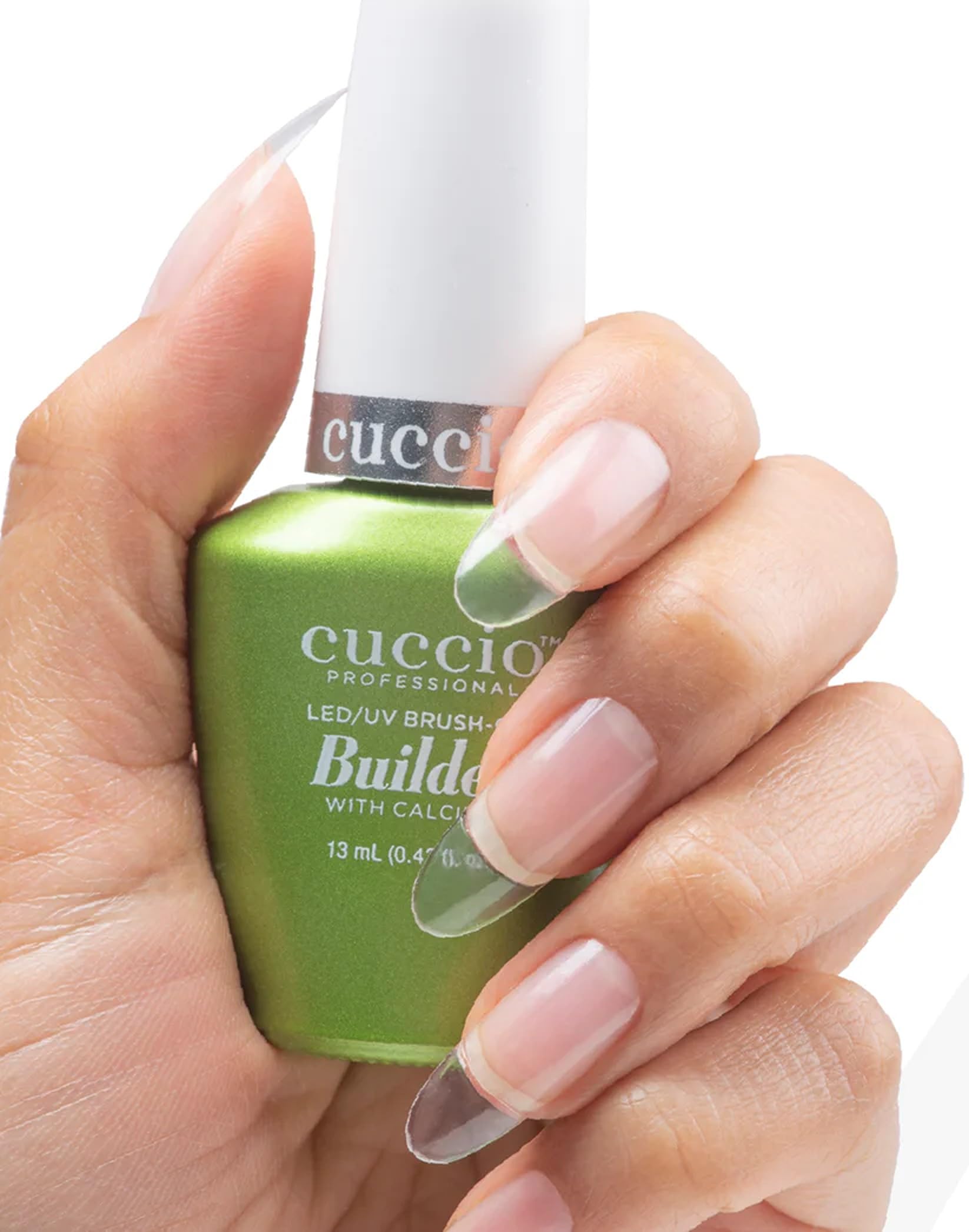 Cuccio Pro Brush-On Builder Gel With Calcium - Led And Uv Self-Levelling Lightweight Formula - Soak-Off Gel Product With Strengt