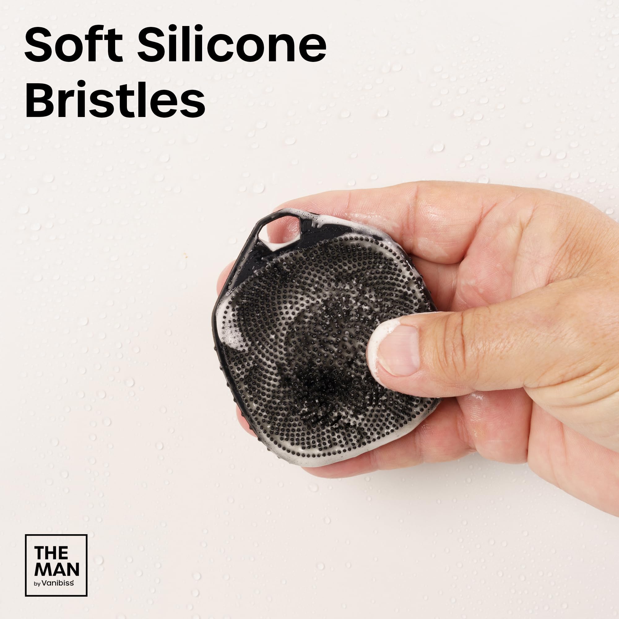 The Man Face Scrubber - Silicone Face Scrubber For Men, Gentle Exfoliating Face Massager, Flex Face Brush For Men, Removes Dead