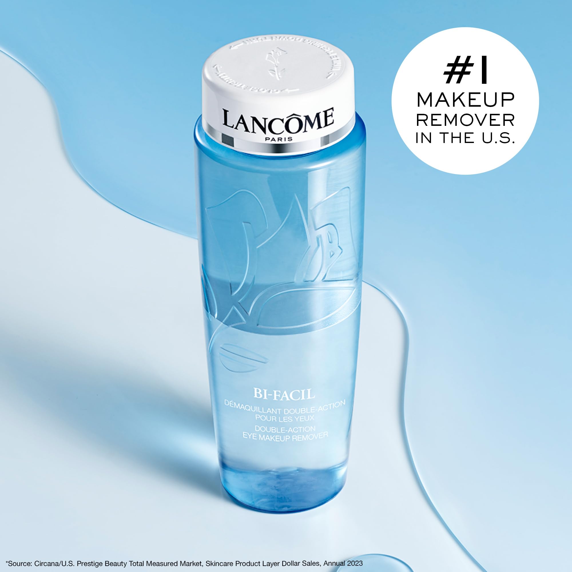 Lancme Bi-Facil Double Action Eye Makeup Remover With Bi-Phase Formula - Effortlessly Removes Waterproof Makeup - 6.7 Fl Oz