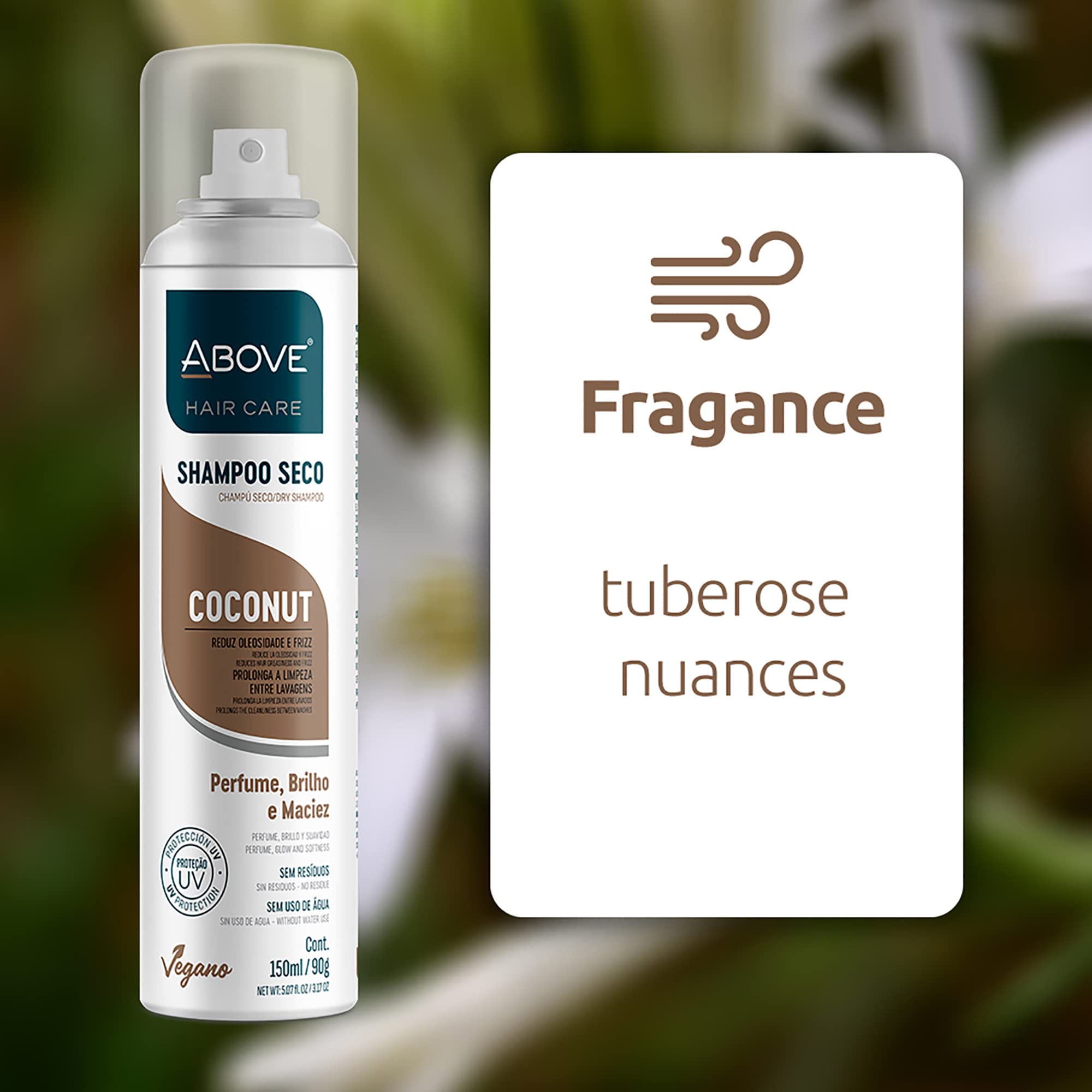 Above Coconut - Dry Shampoo - Absorbs Excess Oil Between Washes - Gives Softness And Shine To Your Strands - Does Not Leave Resi