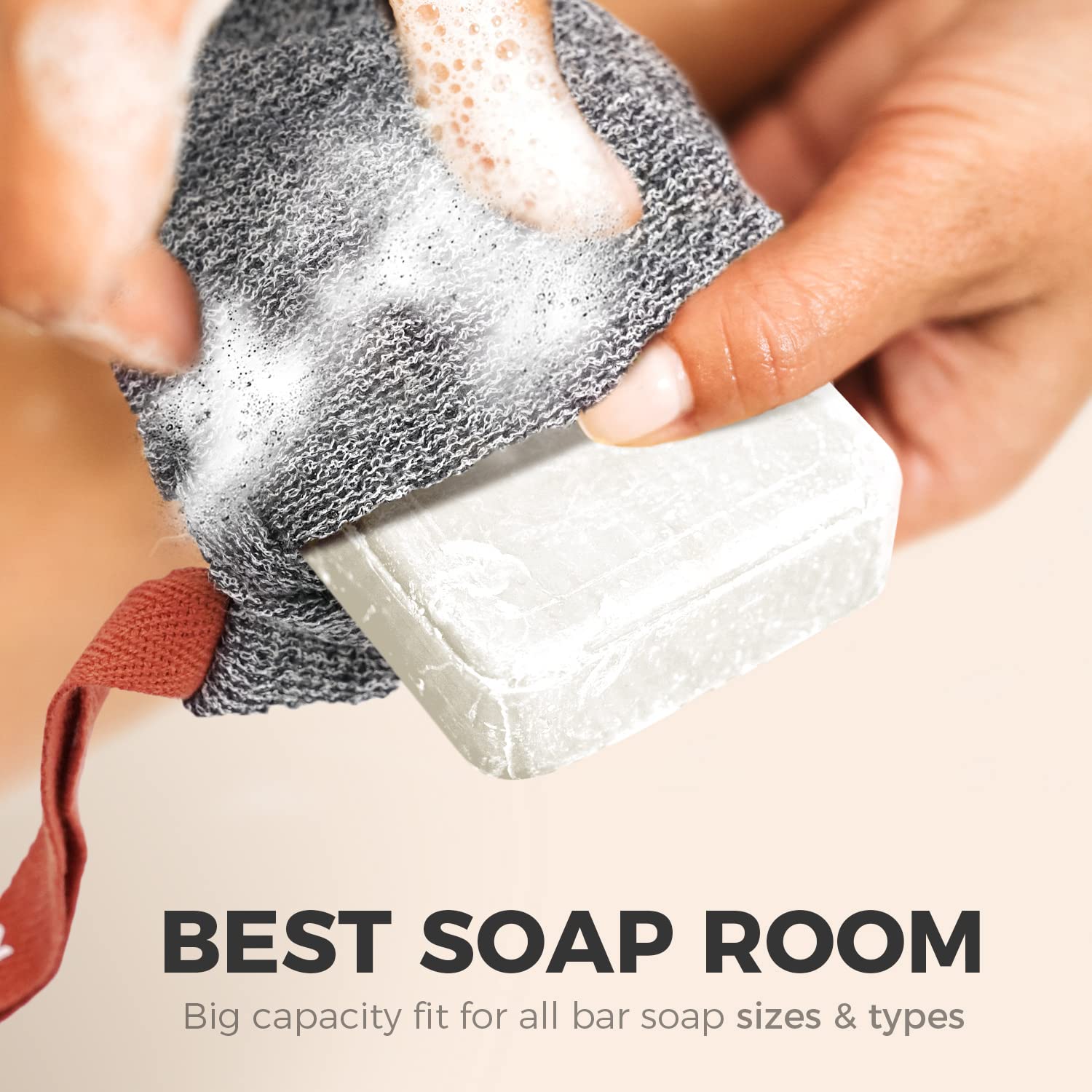 Zomchi 2 Pieces Soap Pouch And Soap Saver Pocket For Use In Shower, Premium Body Scrubber Shower Sponge, Exfoliating Soap Bag Yo