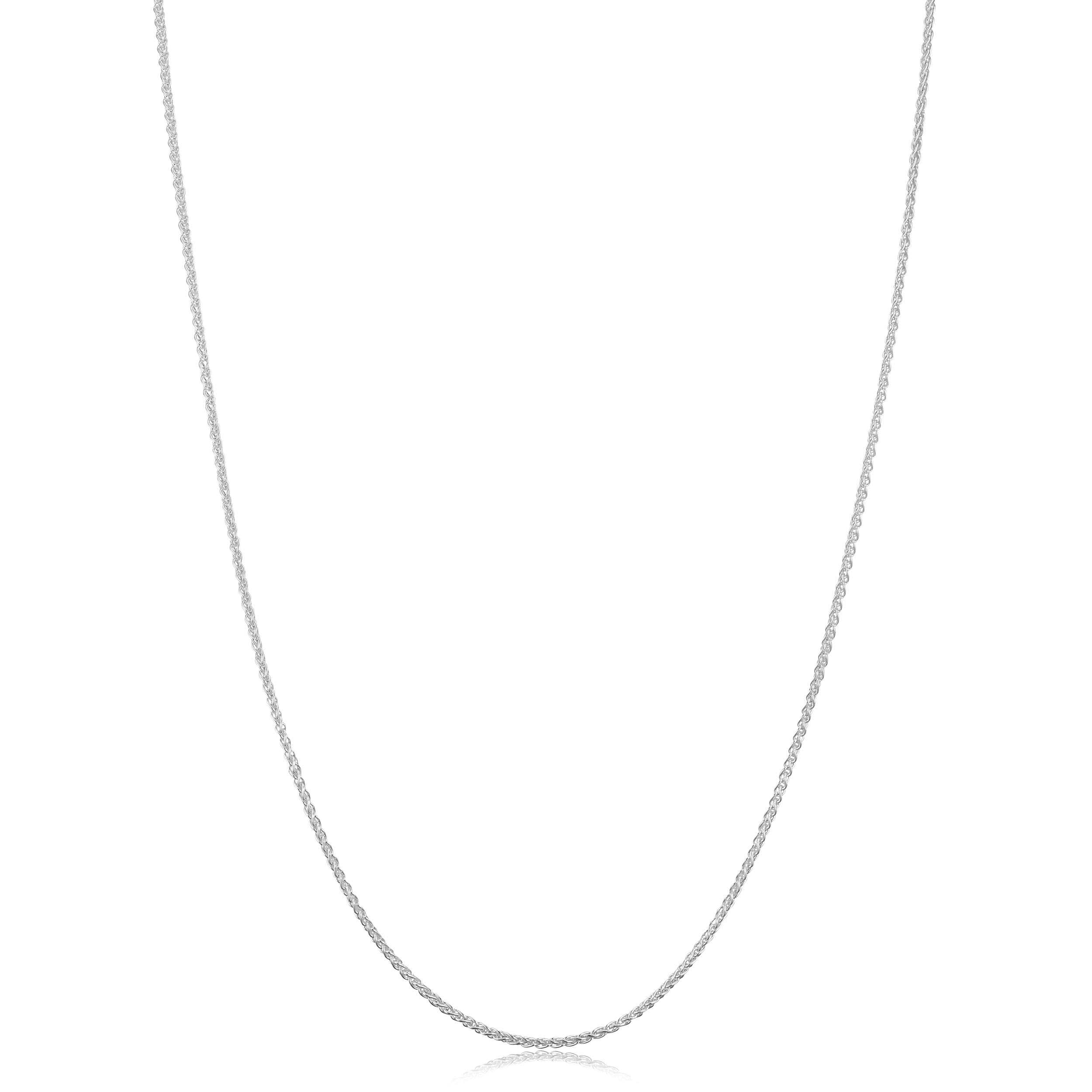 Kooljewelry Sterling Silver Round Wheat Chain Necklace (1.5 mm, 26 inch)