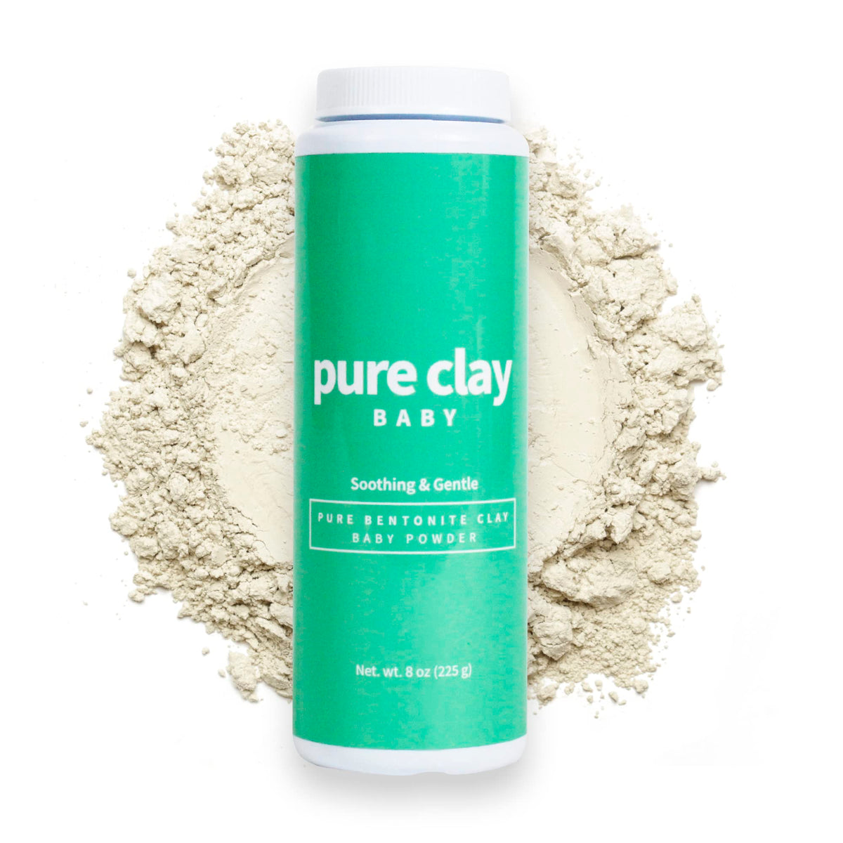 Bentonite Clay Baby Powder, Pure Calcium Bentonite Clay Food Grade Baby Powder For Sensitive Skin, Travel Size Baby Powder, Gent