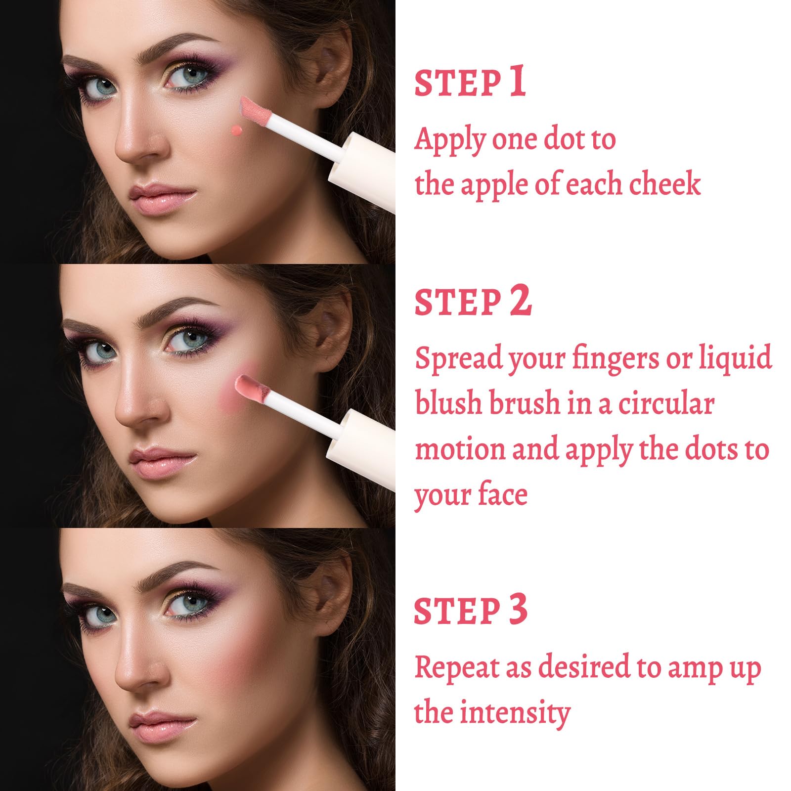 Ucanbe Liquid Matte Blush Makeup For Cheeks, Highly Pigmented, Long Lasting, Anti-Scratch, Natural-Looking, Daily Use Makeup Blu