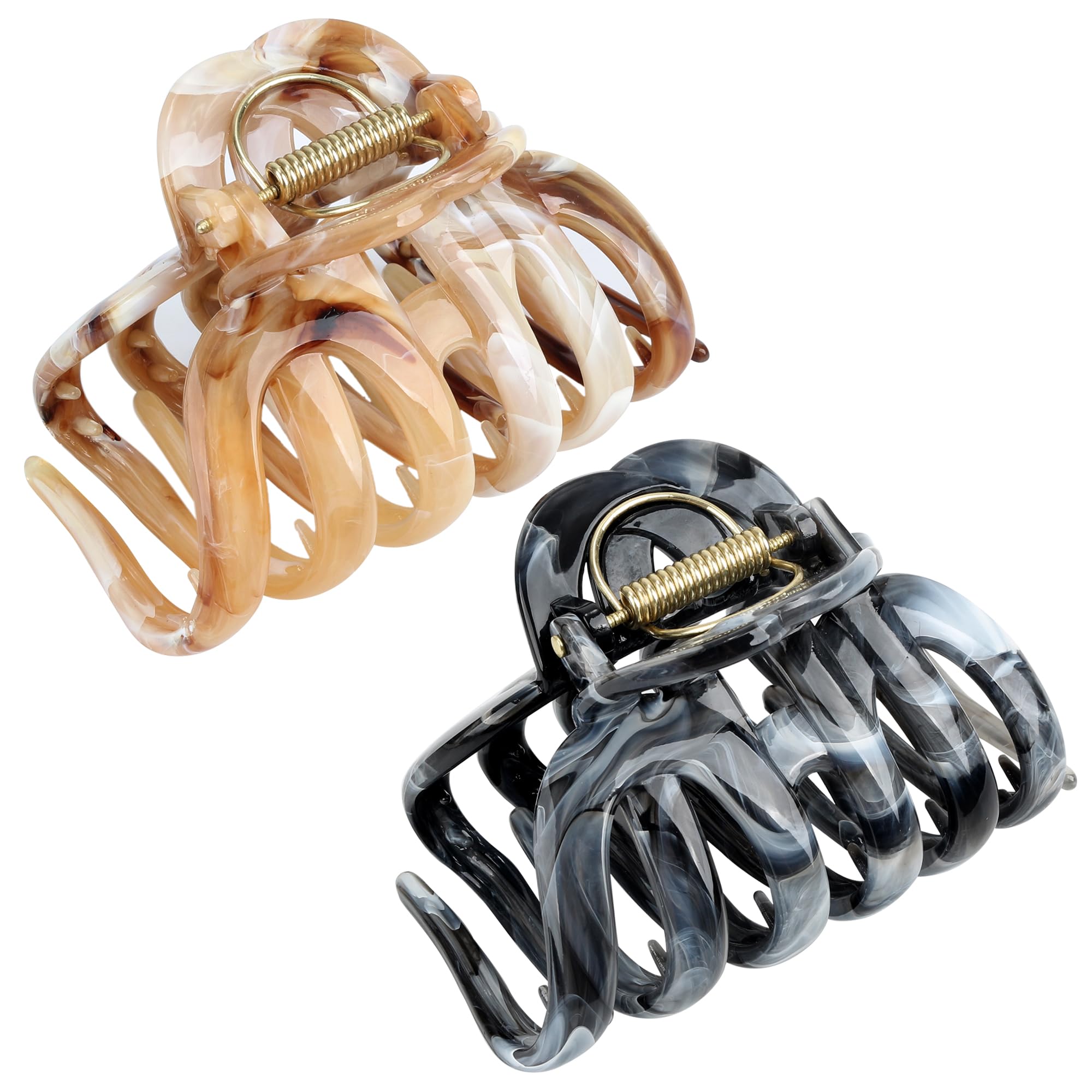 Octopus Hair Claw Clips for Thick Hair French Large Octopus Claw Clips Big Hair Clips for Long Wavy Curly Hair, Strong Hold Non-