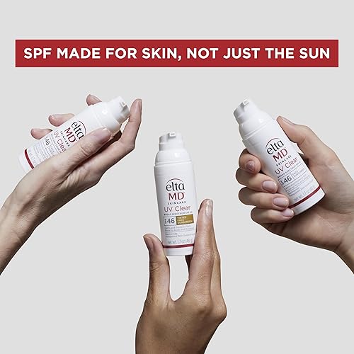 Eltamd Uv Clear Tinted Face Sunscreen, Spf 46 Oil Free Sunscreen With Zinc Oxide, Protects And Calms Sensitive Skin And Acne-Pro