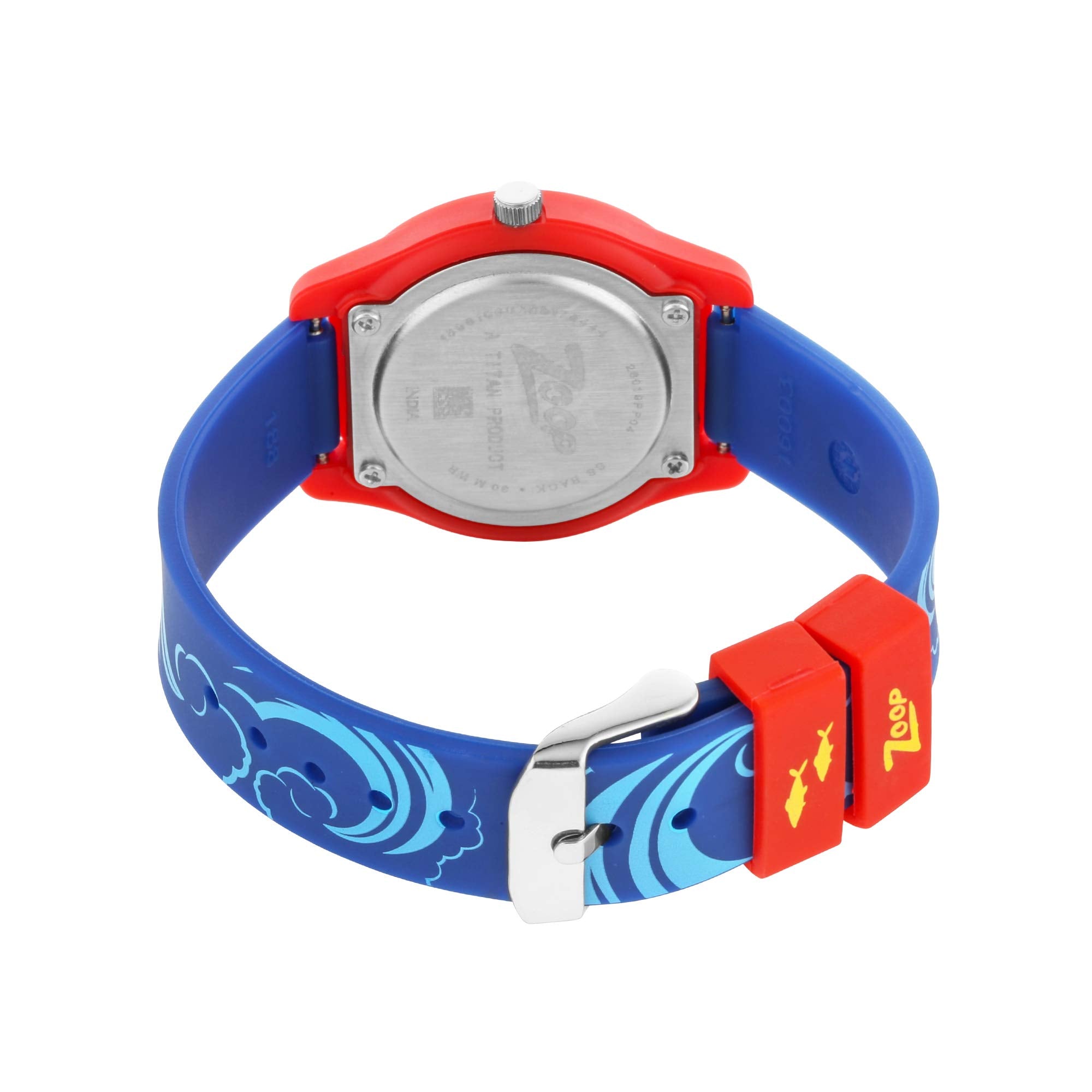 Zoop Silicone Analog Blue Dial Unisex-Child Watch-26019Pp04, Blue, Quartz Watch