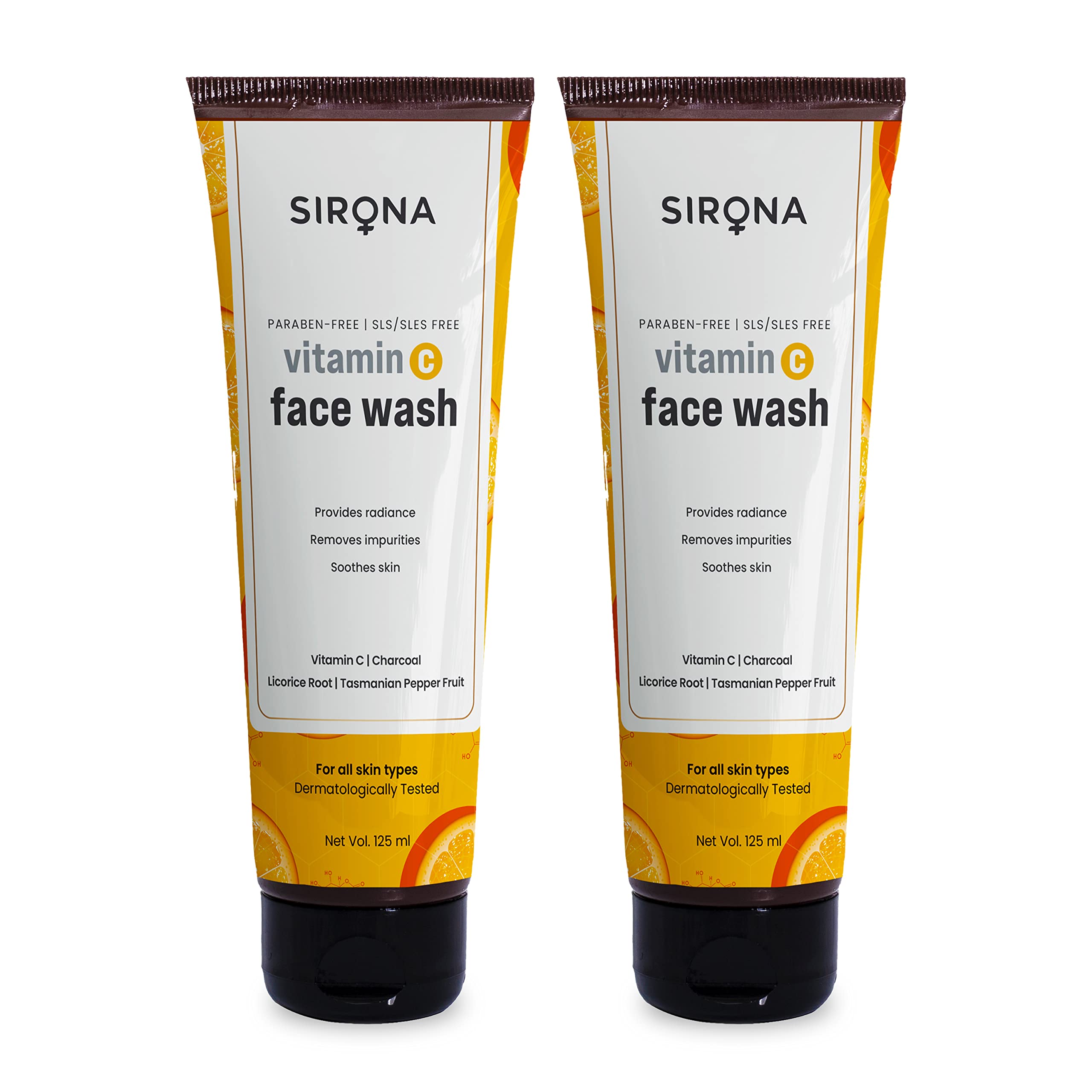 Sirona Vitamin C Face Wash For Men & Women 125 Ml (Pack Of 2)