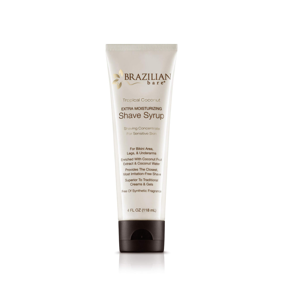 Brazilian Bare Tropical Coconut Extra Moisturizing Shave Syrup - Preferred Over Traditional Womens Shave Creams And Womens Shave