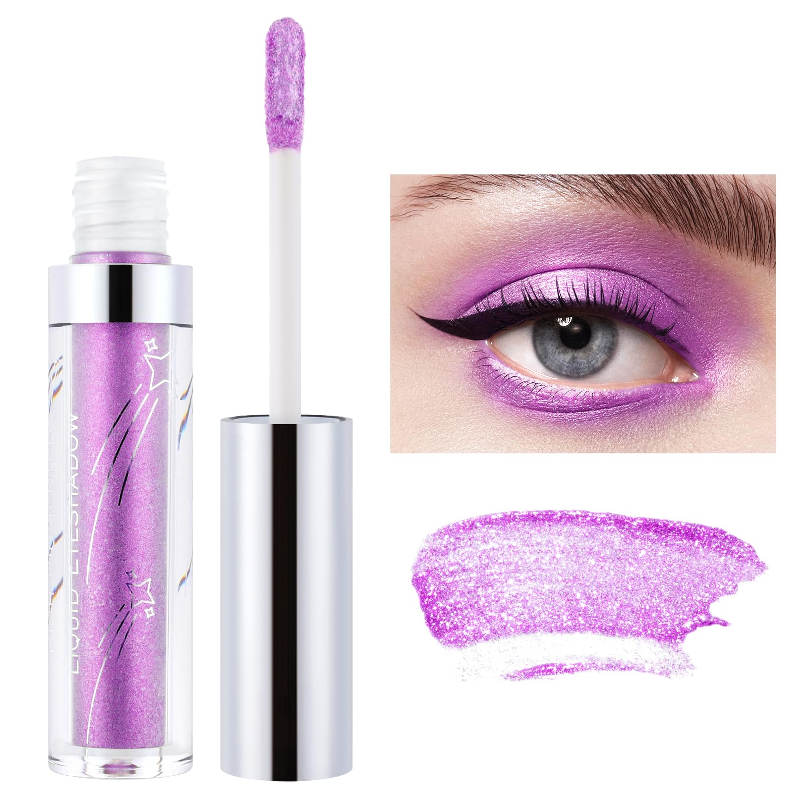 Hotiary Shining Shimmer Glitter Liquid Eyeshadow Metallic Pigments Makeup Metals Gloss For Eyes Eyeliners Sparkling Eye Shadow S