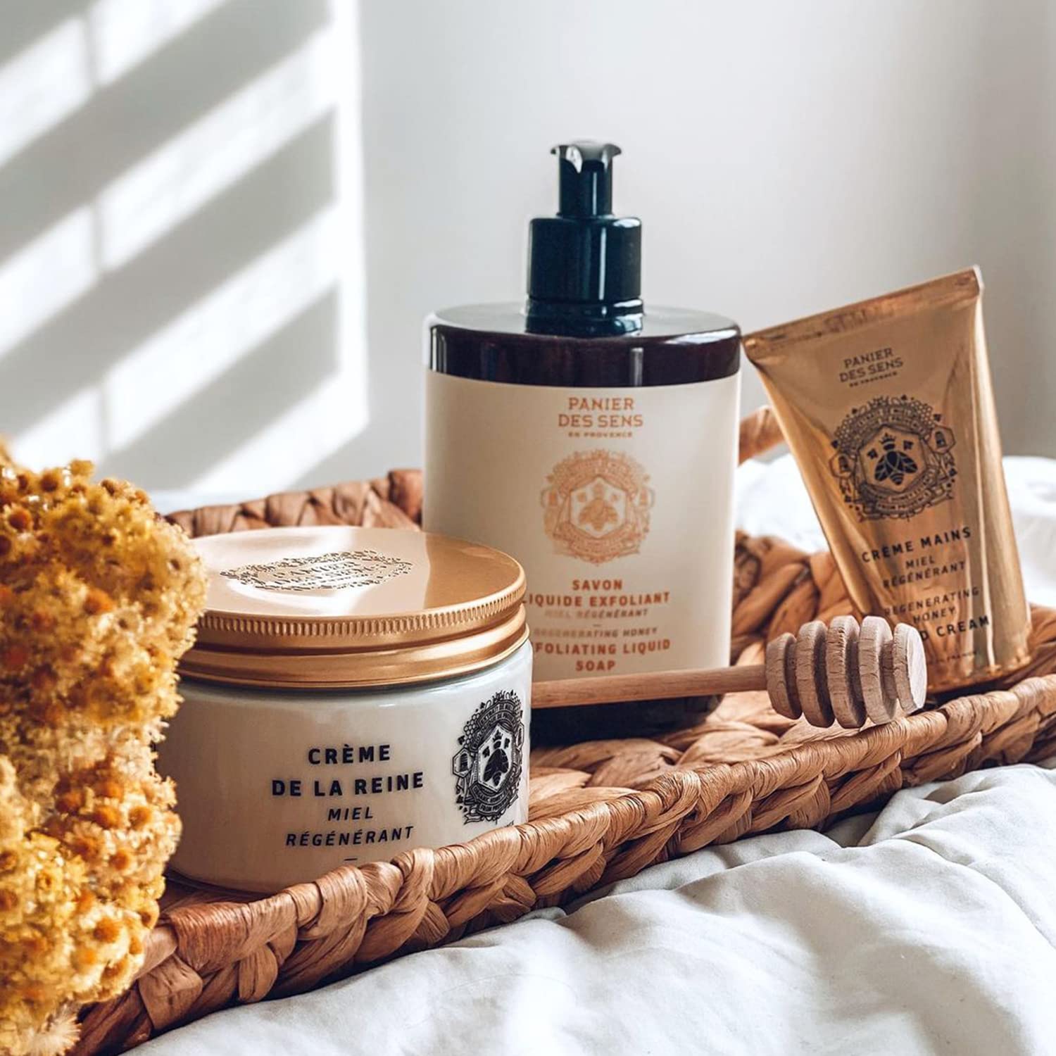 Panier Des Sens - Marseille Liquid Hand Wash - Honey Exfoliating Hand Soap - Moisturizing Soap With Coconut Oil - Bathroom & Kit
