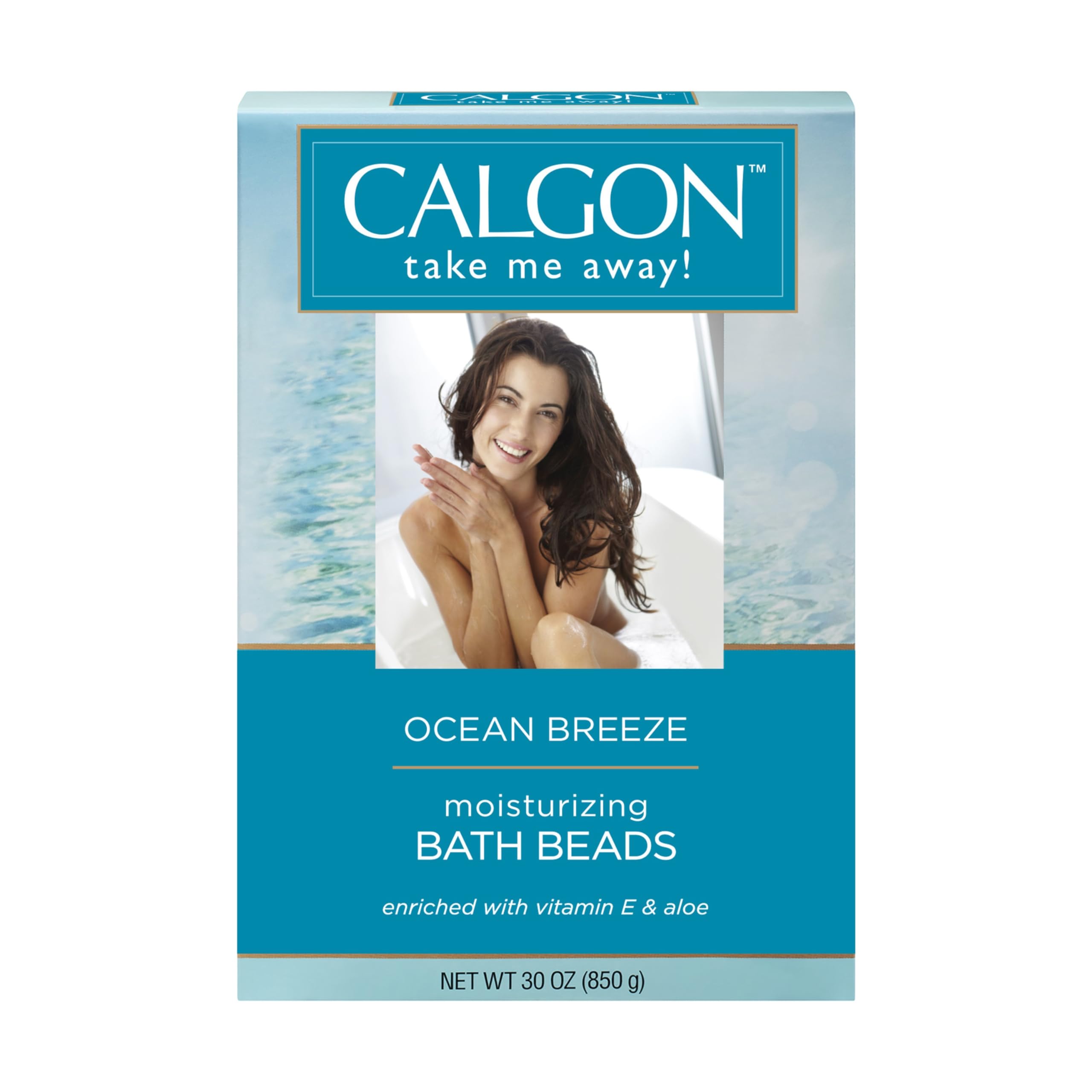 Calgon Ultra-Moisturizing Bath Beads, Ocean Breeze, 30 Ounce