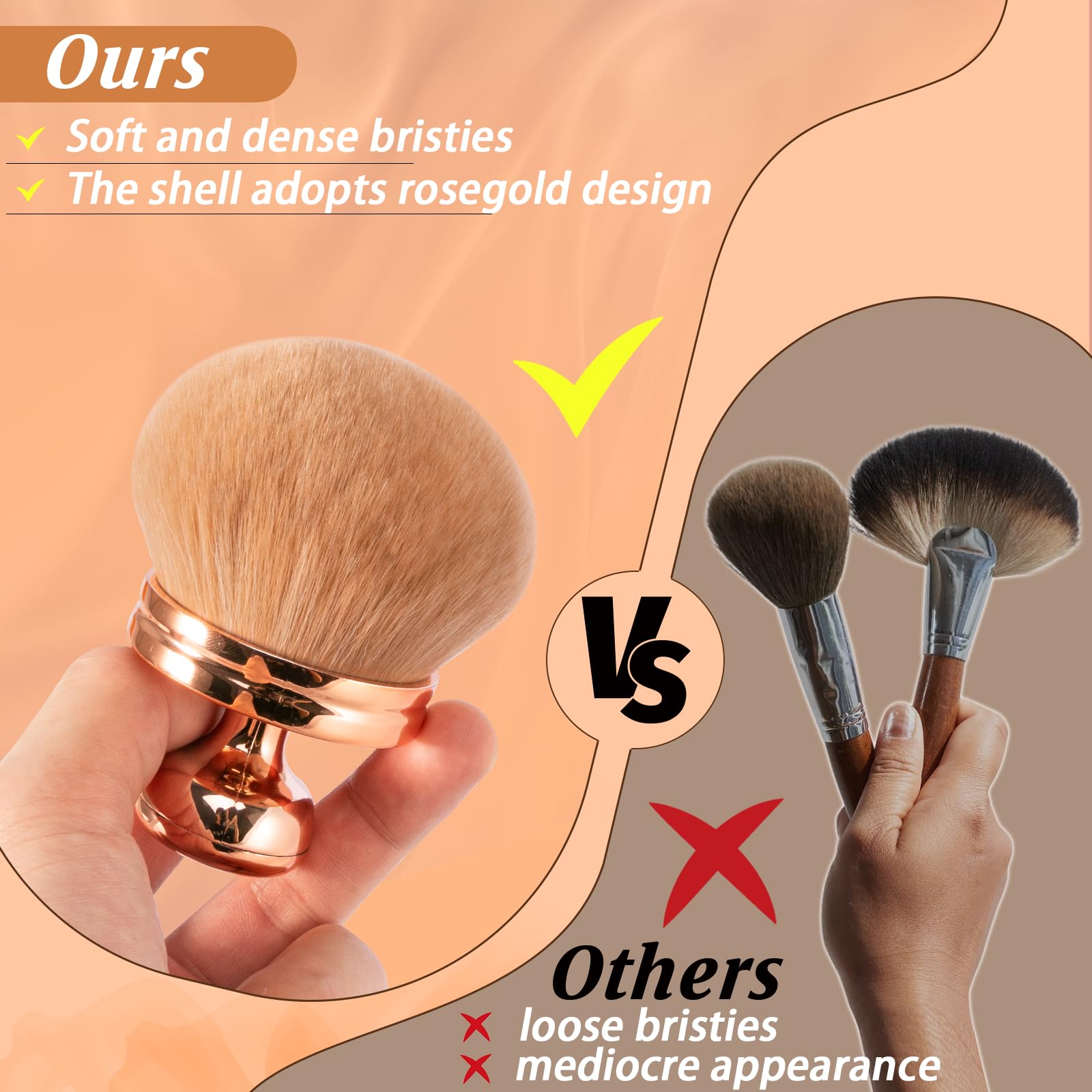 UNIMEIX Extra Large Body Makup Brush for Self Tanner Blend and Blur Body Brush, 3.0 Inch Wide-headed Sunscreen Applicator for Fa