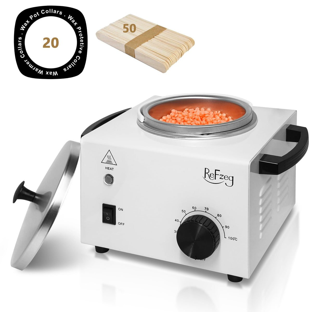 Professional Wax Warmer Single Pot Waxing Kit for Painless Hair Removal, Women Men Portable Wax Heater Machine with Adjustable T