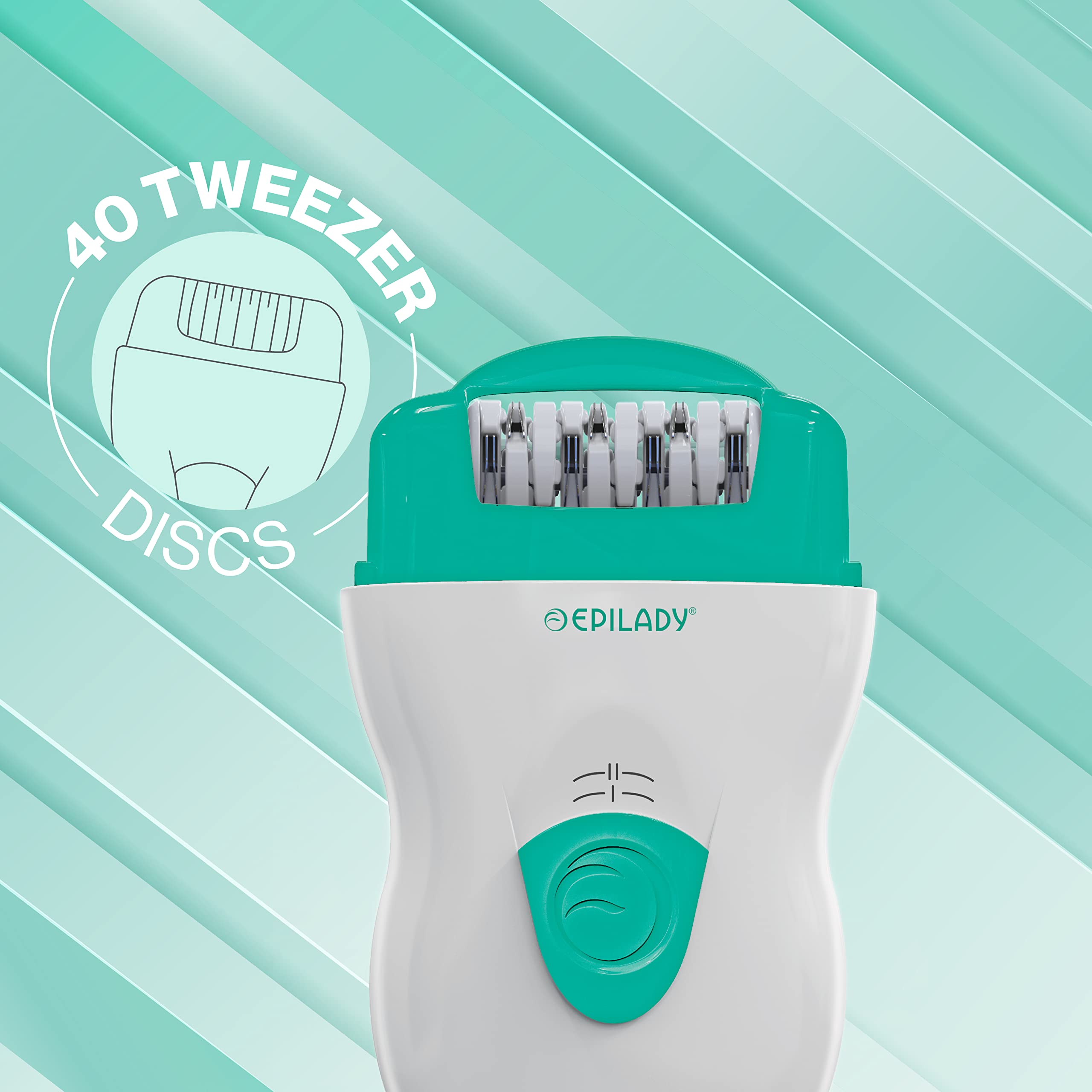 Epilady Speed Corded Epilator - Hair Removal For Arms, Legs, Underarms & Bikini-Area | Two Speed, Essential Compact Hair Removal