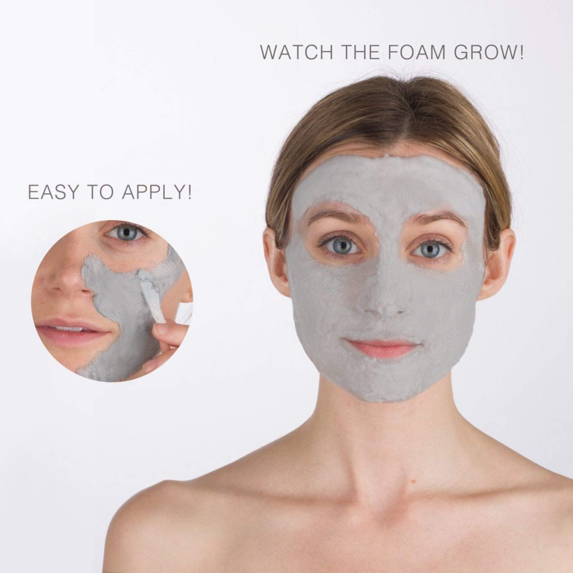 Elizabeth Mott Carbonated Bubble Clay Mask - Natural Clay And Activated Charcoal For Deep Pore Cleansing And Detox - Cruelty-Fre