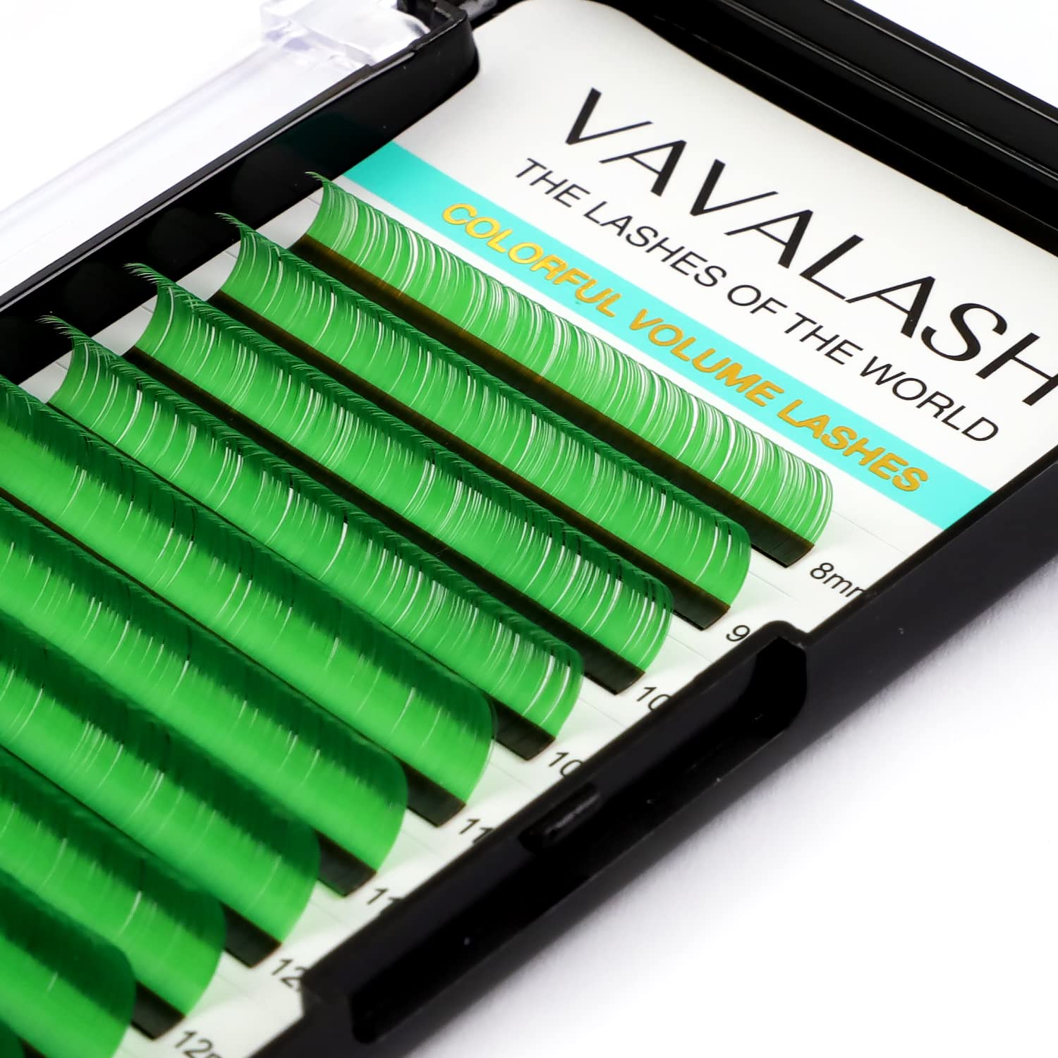 Colored Lash Extensions 0.07Mm Dd Curl Green Individual Volume Lashes Extensions 13-20 Mix Length Color Eyelash Extensions For S