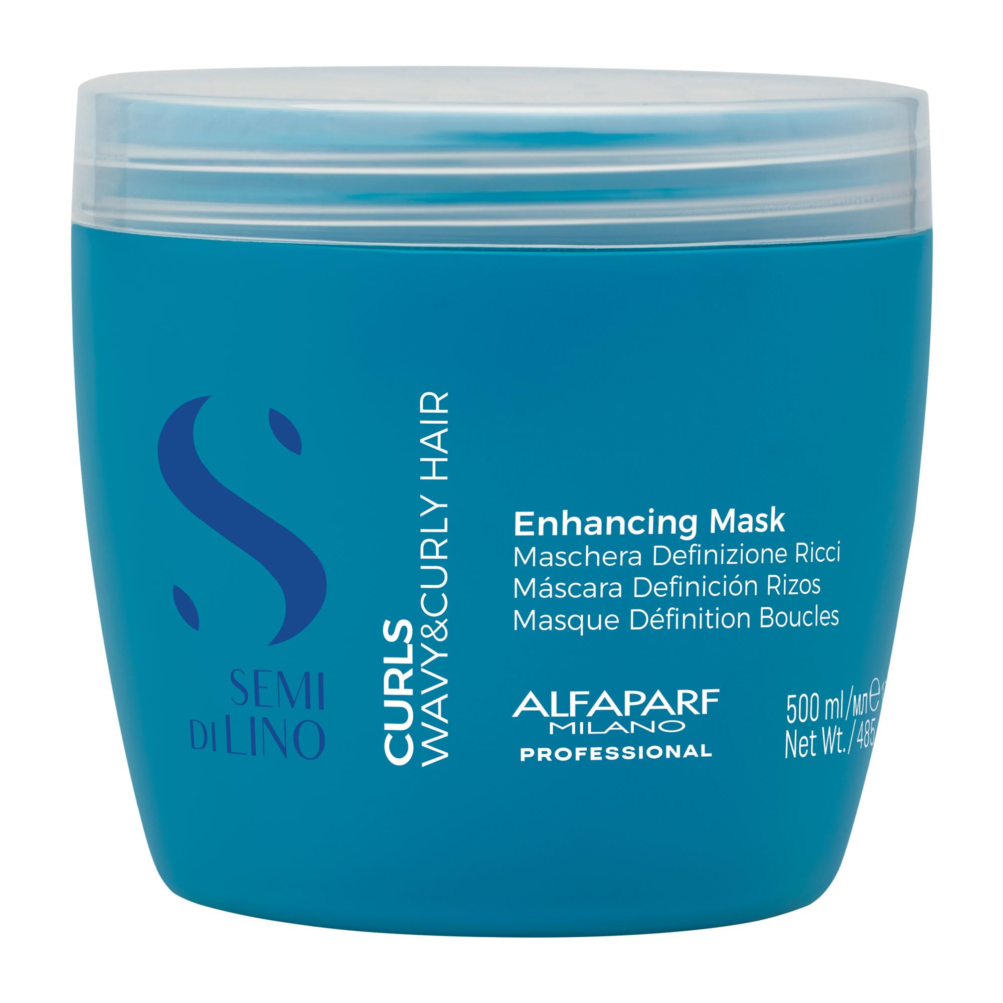 Alfaparf Milano Semi Di Lino Curls Enhancing Mask - Deep Conditioning Hair Mask for Curly Hair - Anti Frizz Hair Gloss Treatment