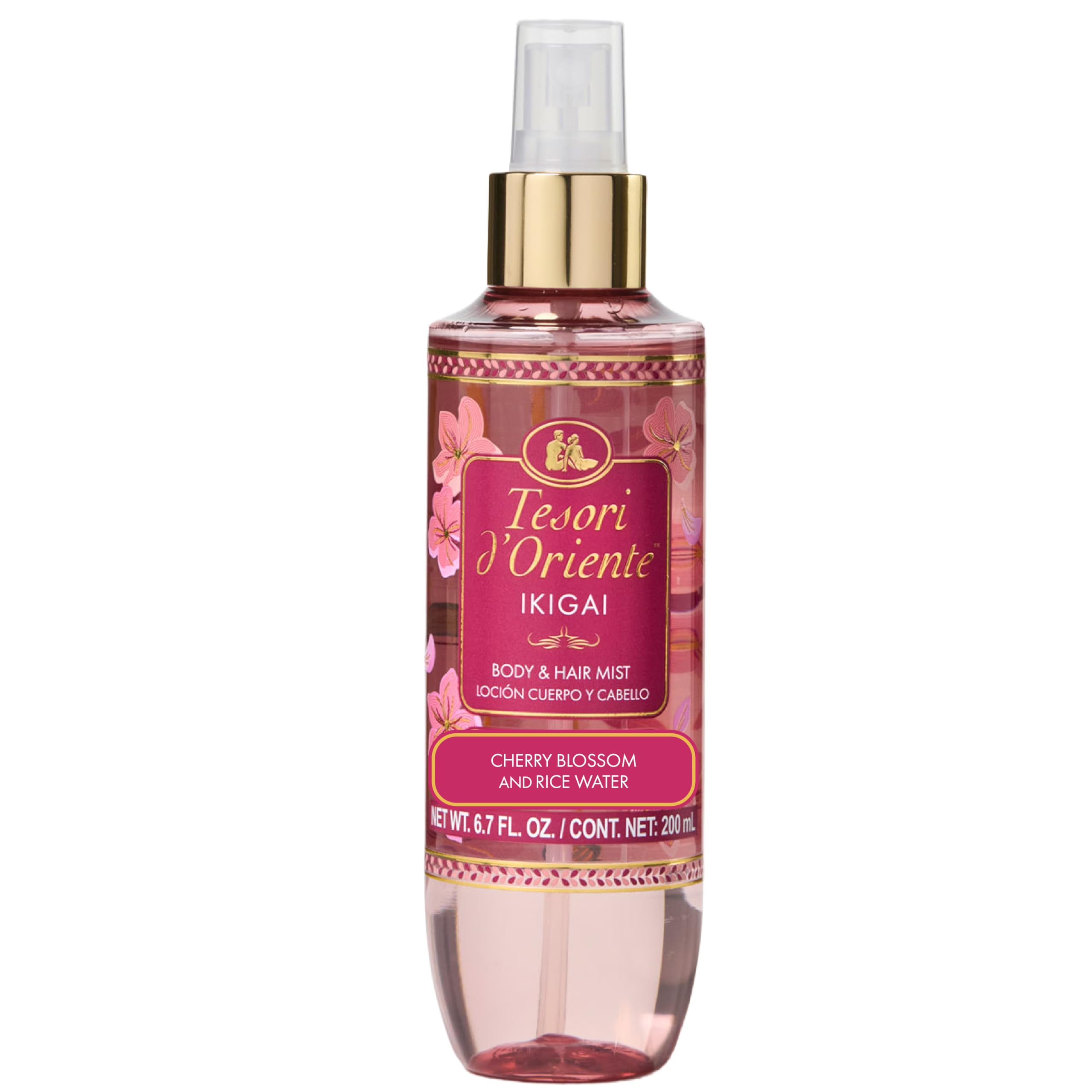 Tesori dOriente Ikigai Hair & Body Mist for Women & Men, 6.7 fl oz, Lightweight Floral Scent with Cherry Blossom & Rice Water, R
