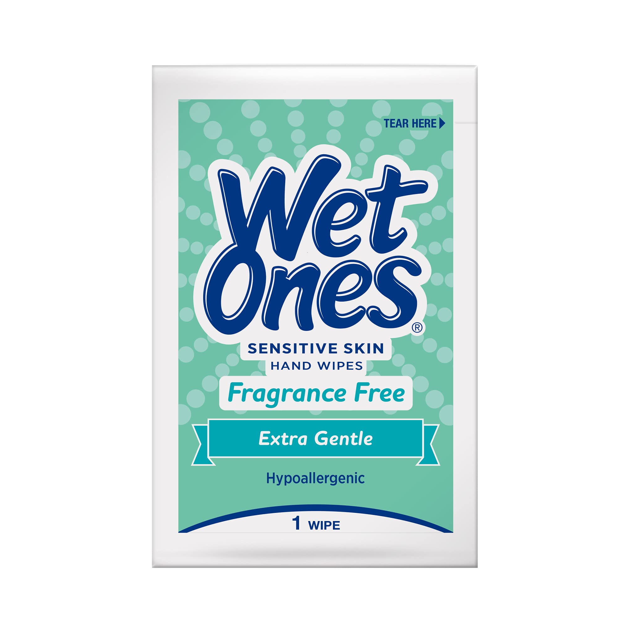 Wet Ones Sensitive Skin Hand And Face Wipes, Singles, 24 Count (Pack Of 6)