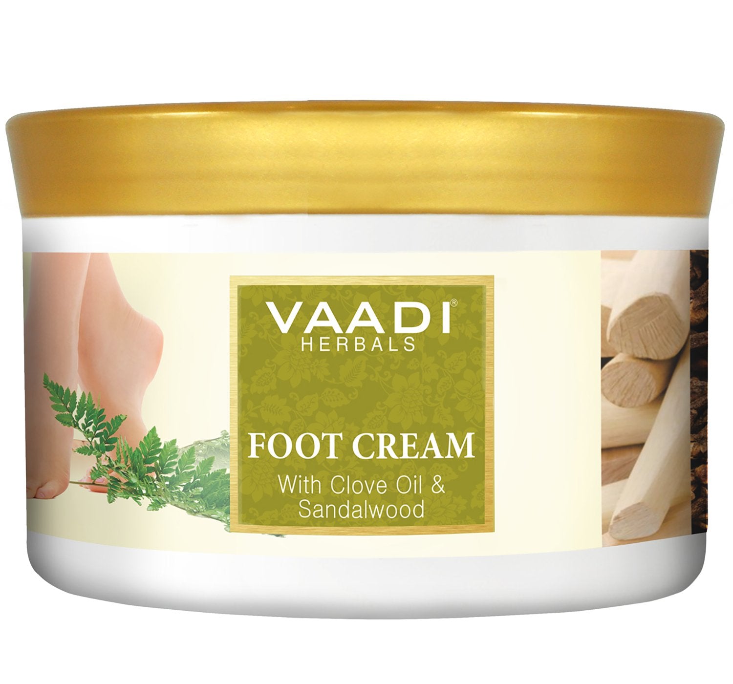 Vaadi Herbals Foot Cream, Clove Oil and Sandalwood, 500g
