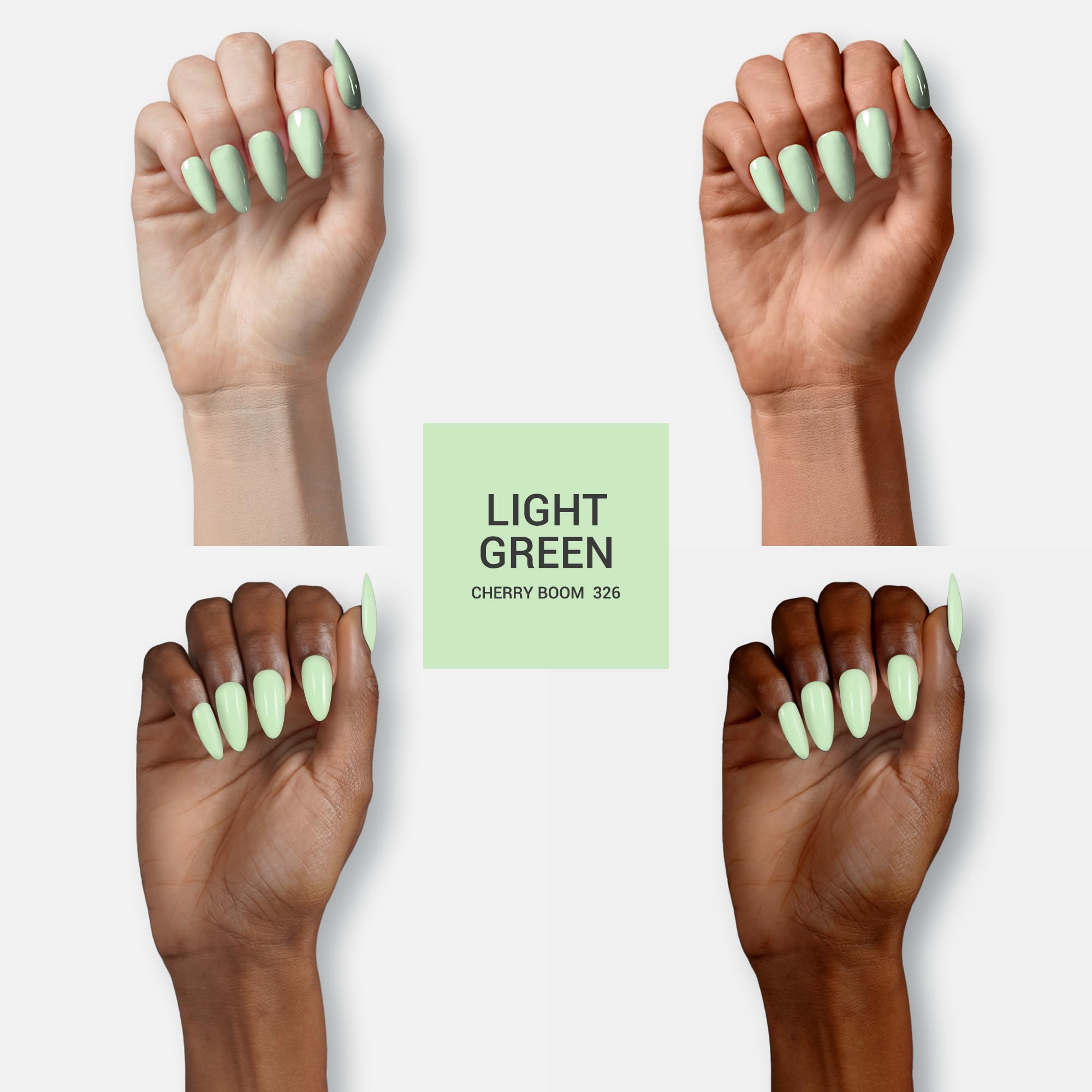 Melodysusie Thick Green Gel Nail Polish,0.5 Fl Oz Light Green Soak Off Uv Led Funny Bunny Gel Polish,Gift For Women Nail Art Man