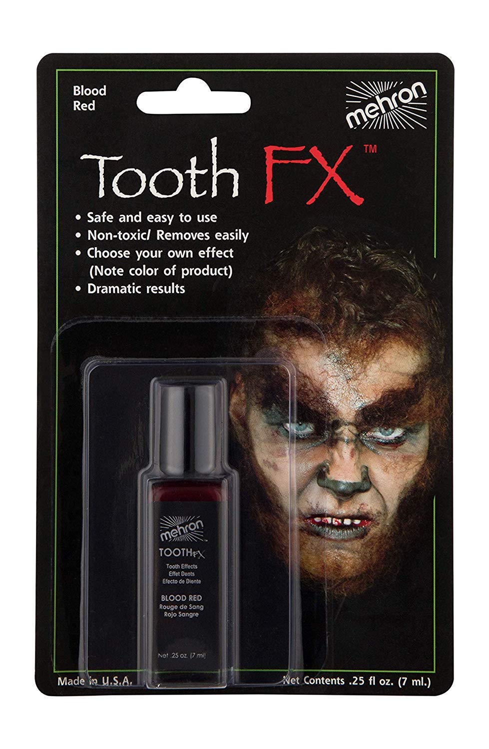 Mehron Makeup Tooth FX with Brush (.25 ounce) (Blood Red)