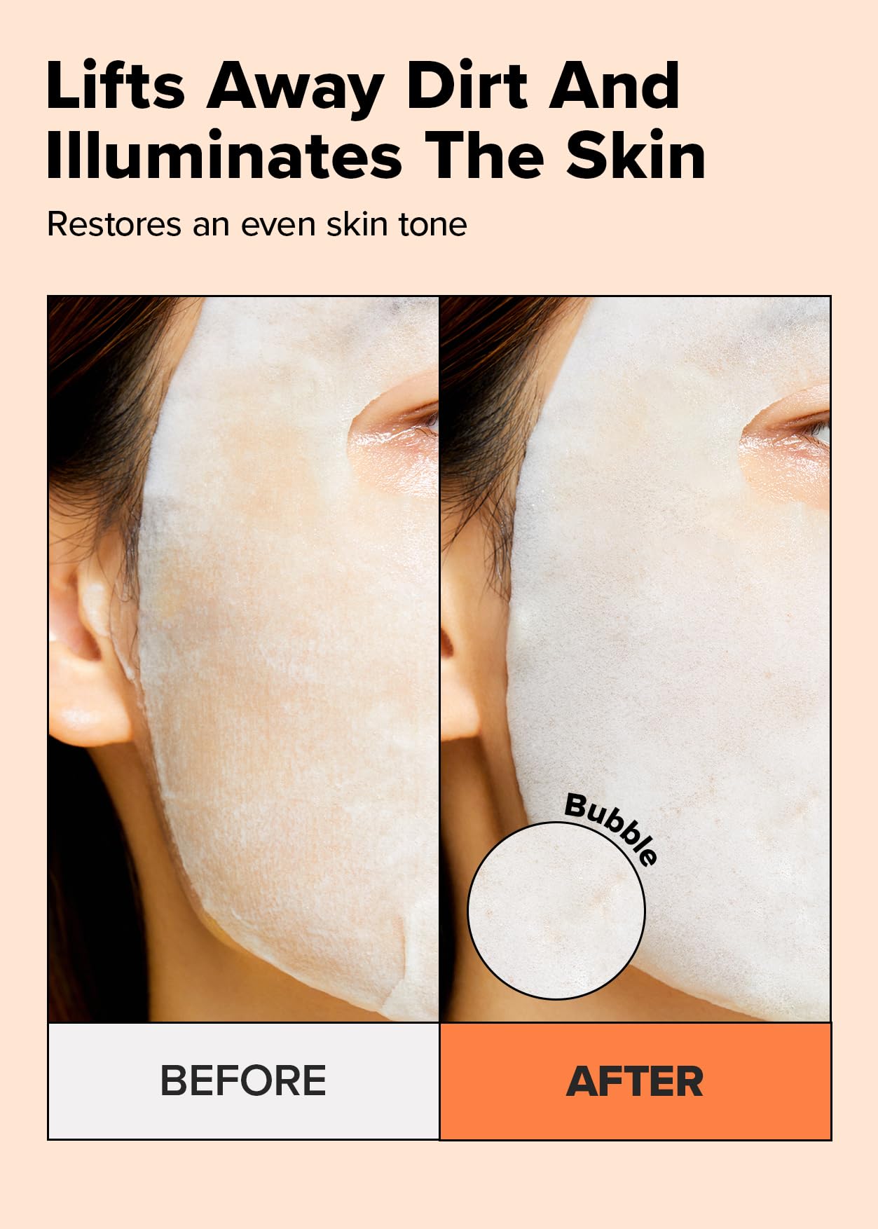 I Dew Care Sheet Mask Pack - Glow Up Bubbles | Bubble Facial Mask, With Vitamin And Niacinamide, Daily Skin Care, Brightening, I
