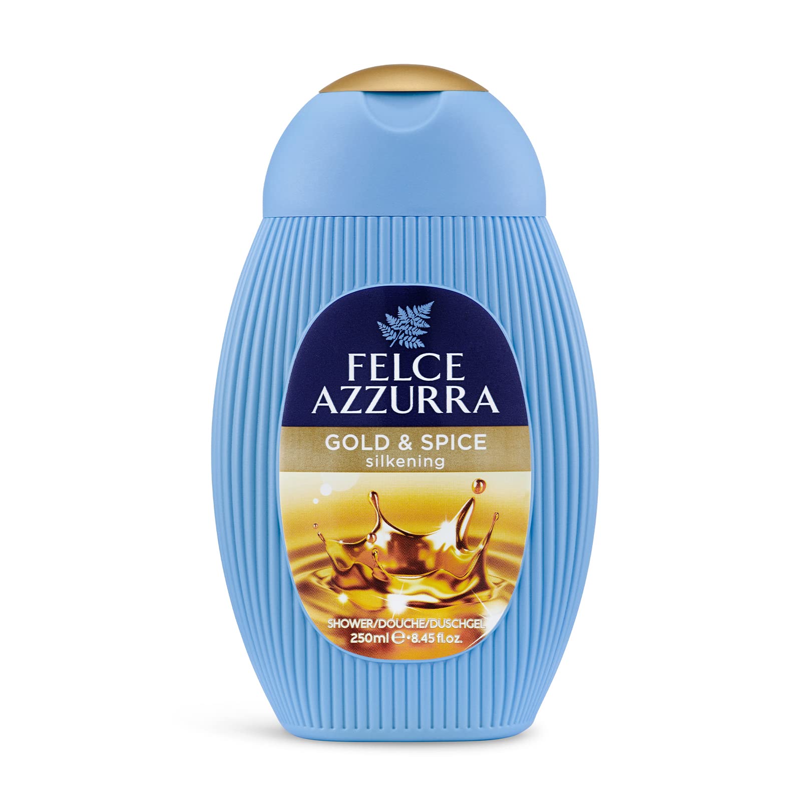 Felce Azzurra Gold And Spices - Silkening Essence Shower Gel - Blend With Fruity And Aromatic Notes - Leaves Your Skin Soft And