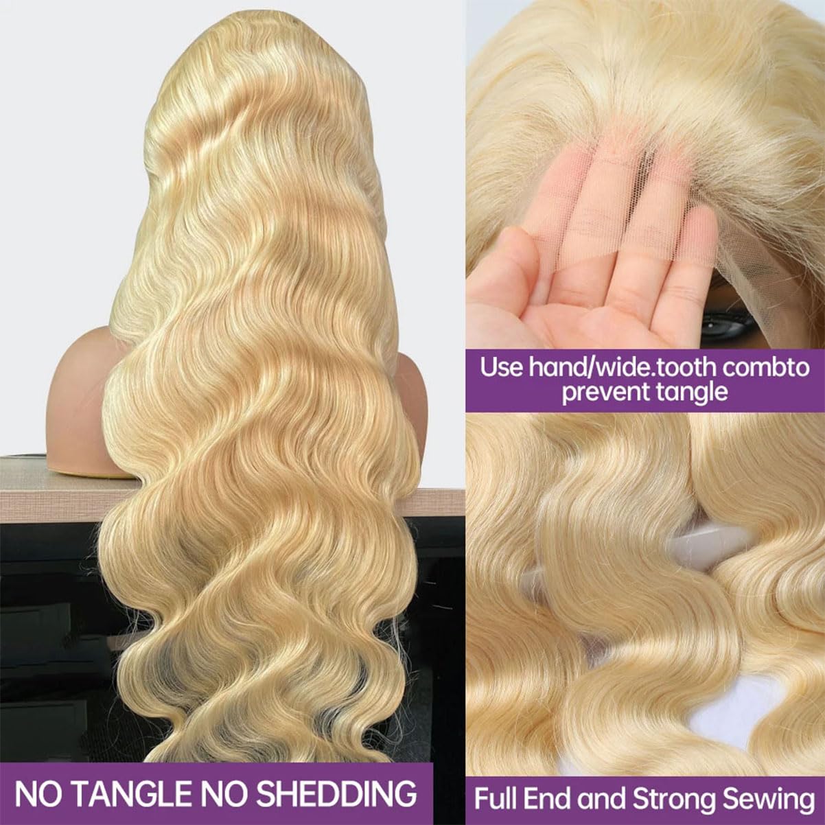 Fayniss 613 Blonde Wig Human Hair 180% Density 13X6 Body Wave Lace Front Wigs Human Hair Glueless Wigs Human Hair Pre Plucked Wi