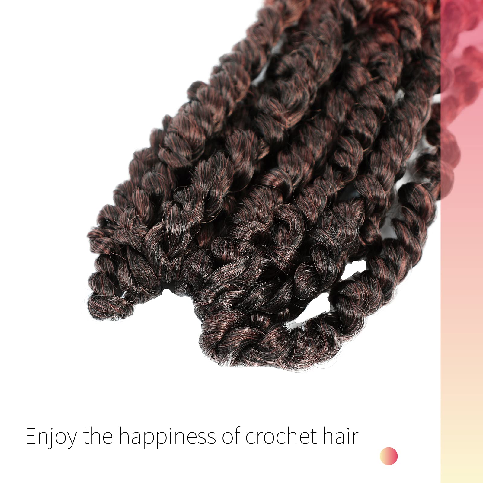 The BOHOBABE Crochet Passion Twist Hair Pretwisted 12 Inch Short Pre-looped Passion Twist Crochet Braiding Hair 8 Packs(T350)