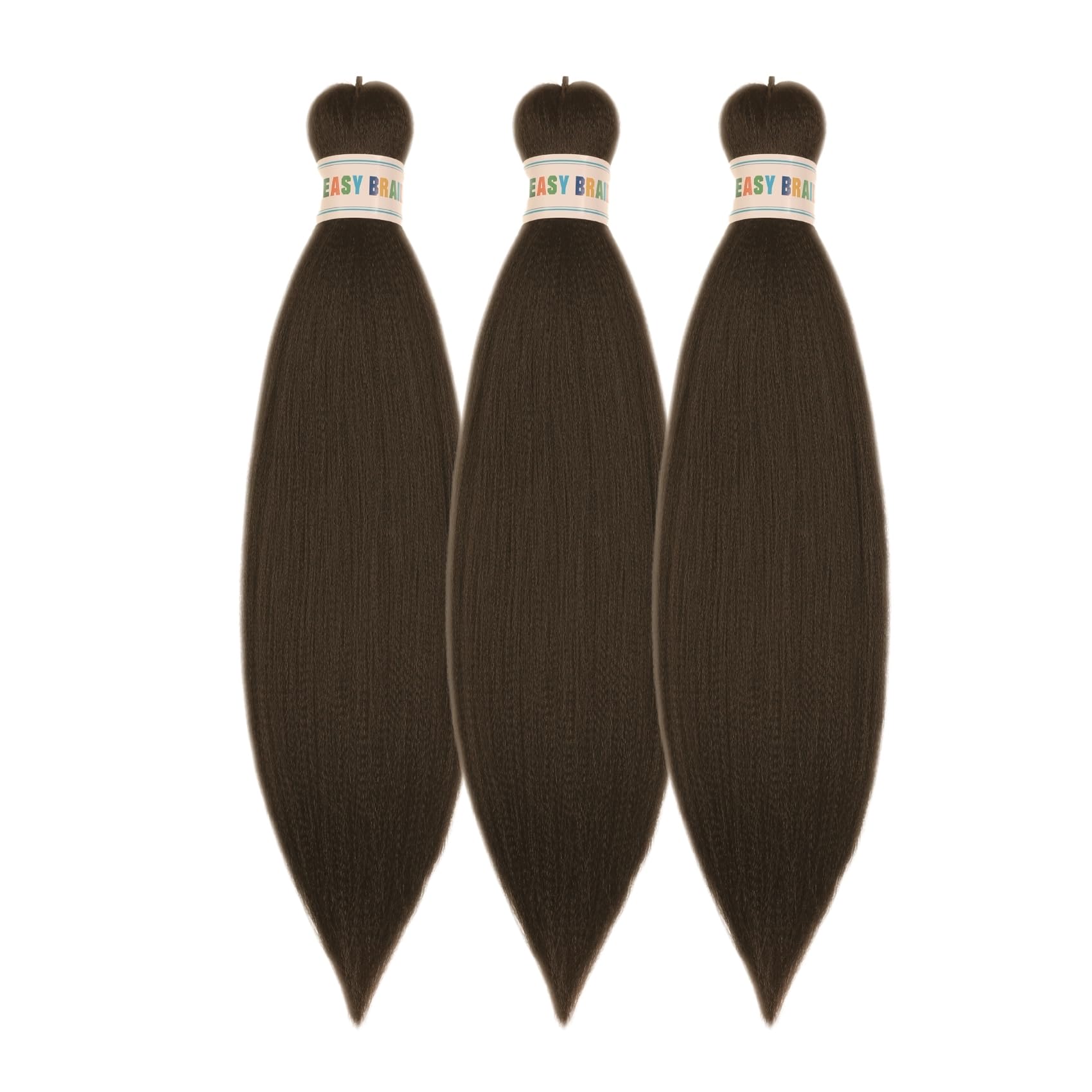 Brown Braiding Hair Pre Stretched 16Inch 4# Synthetic Kids Braid in Hair Extension for Braiding