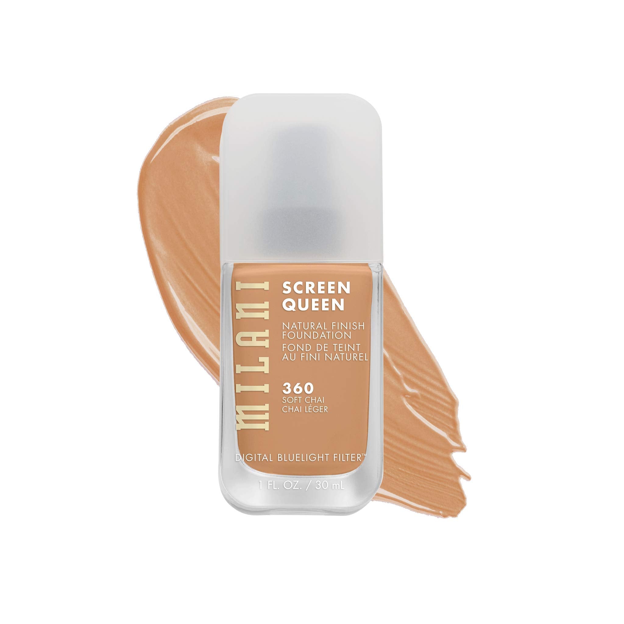 Milani Screen Queen Liquid Foundation Makeup - Cruelty Free Foundation With Digital Bluelight Filter Technology (Soft Chai)