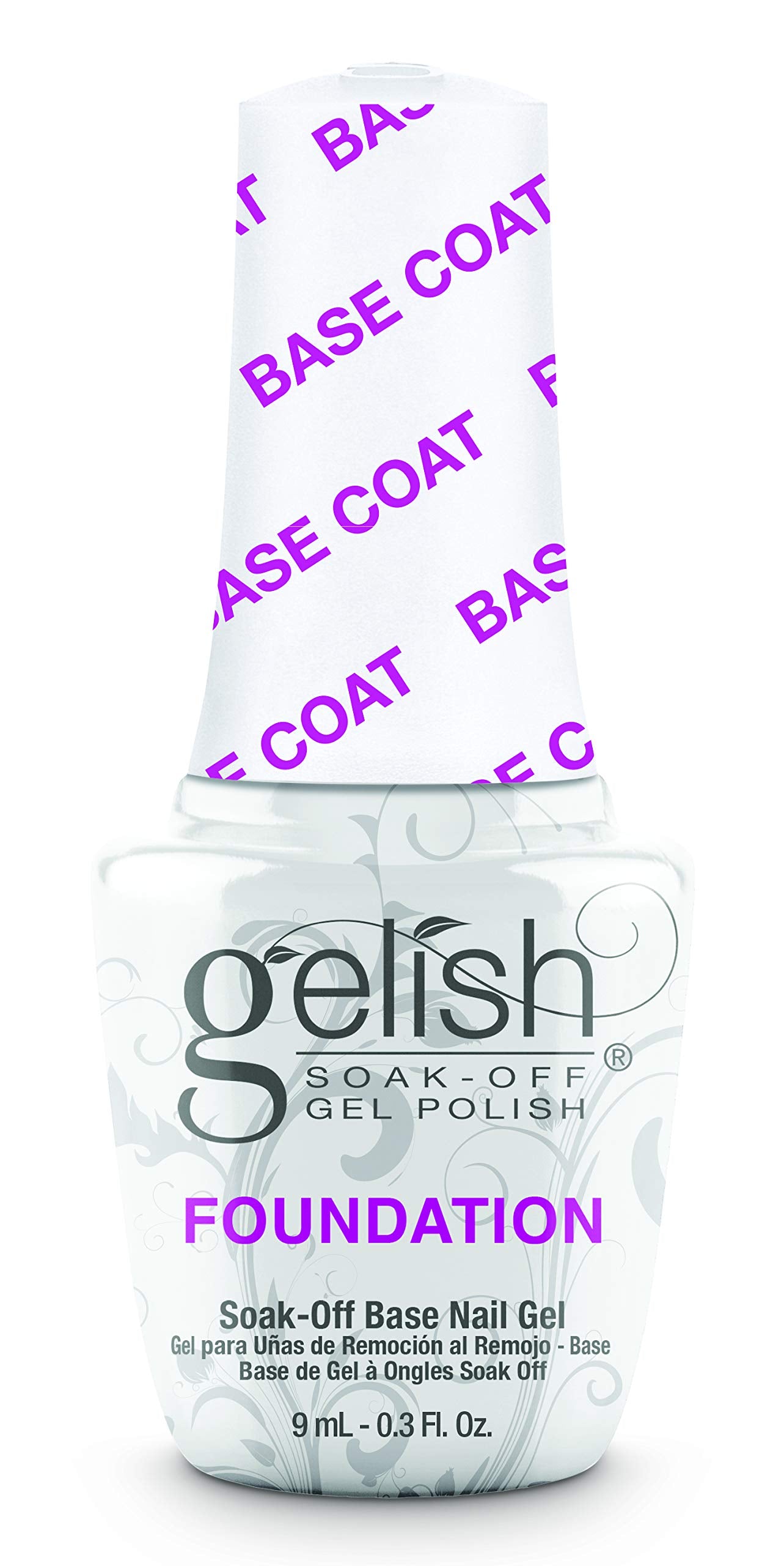 Gelish Mini Foundation Base Coat for Gel Nails - Strong Adhesion, Protects Natural Nails, Quick Drying, Compatible Soak-Off Gel 