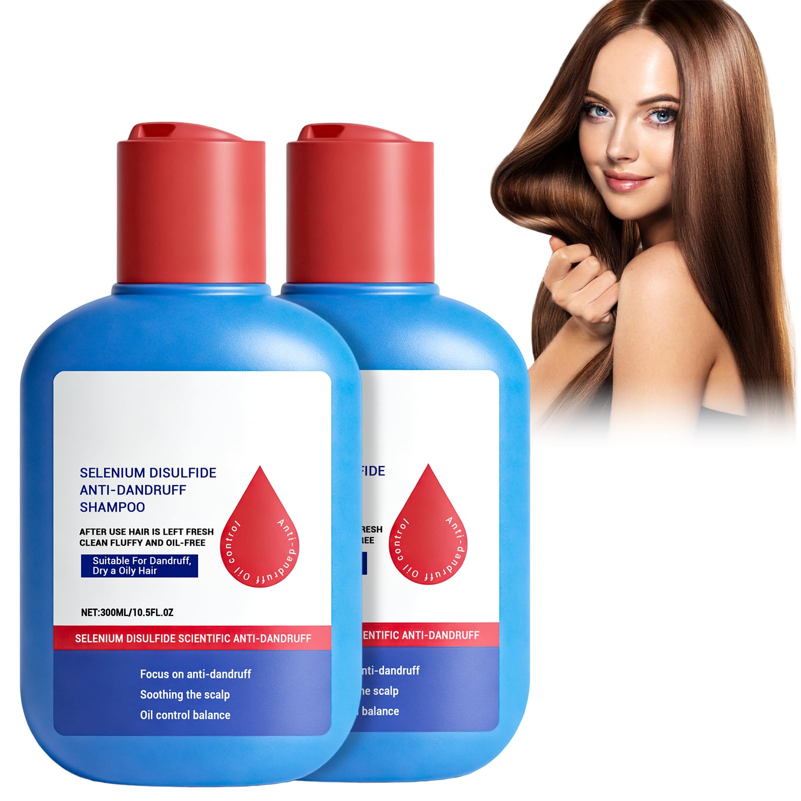 LABJD 2 Pack Nipori Shampoo, Oil Control Refreshing AntiDandruff Anti Hair Loss Shampoo for Men & Women,10.5 Fl. Oz