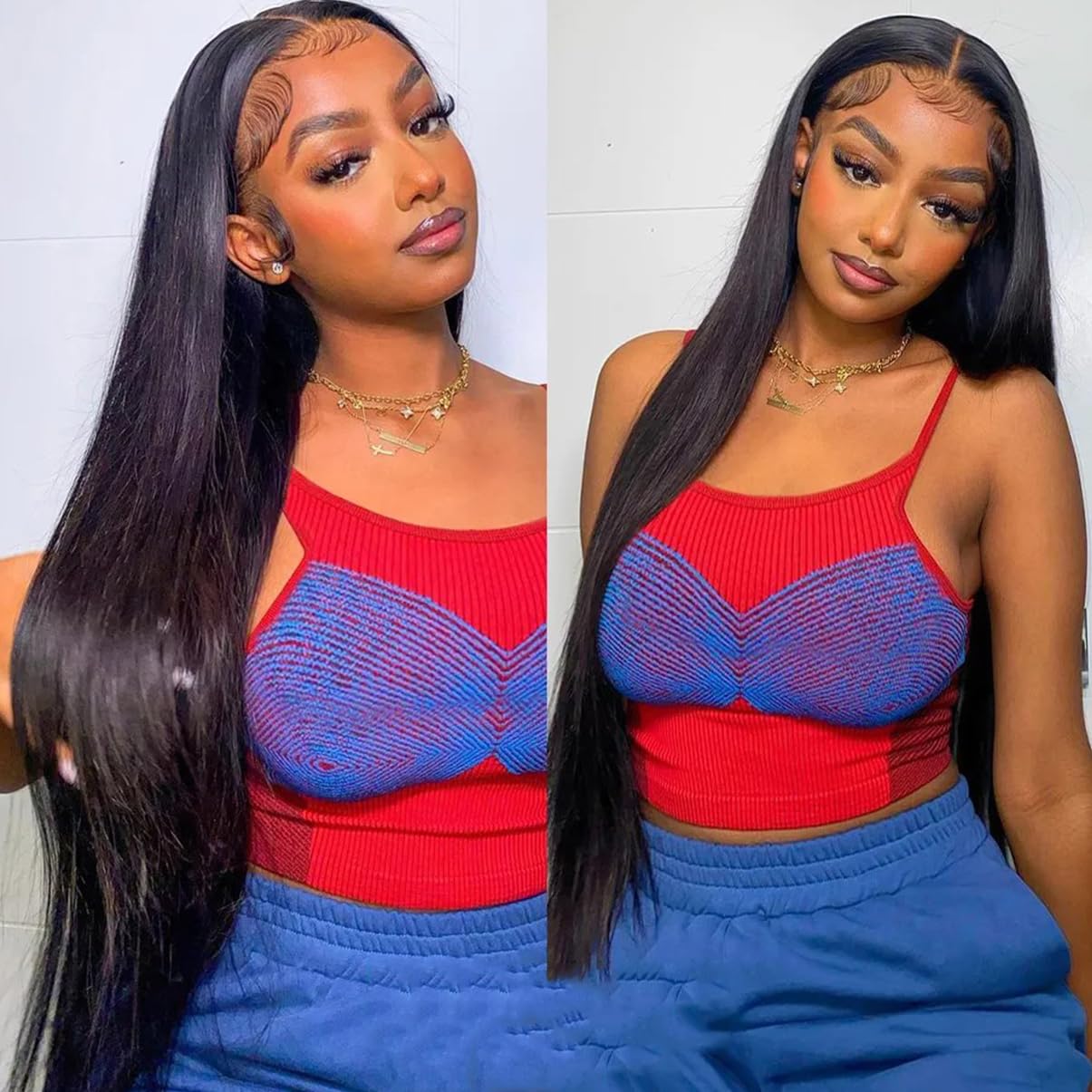 ACQUET 13x4 Lace Front Wigs Human Hair 180 Density Straight HD Lace Frontal Wigs Human Hair Pre Plucked with Baby Hair Glueless 