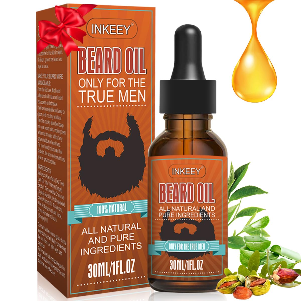 Beard Growth Oil For Men - Beard Conditioner Oil Rich In Jojoba Oil & Sweet Almond Oil Multiple Natural Extracts - Beard Softene