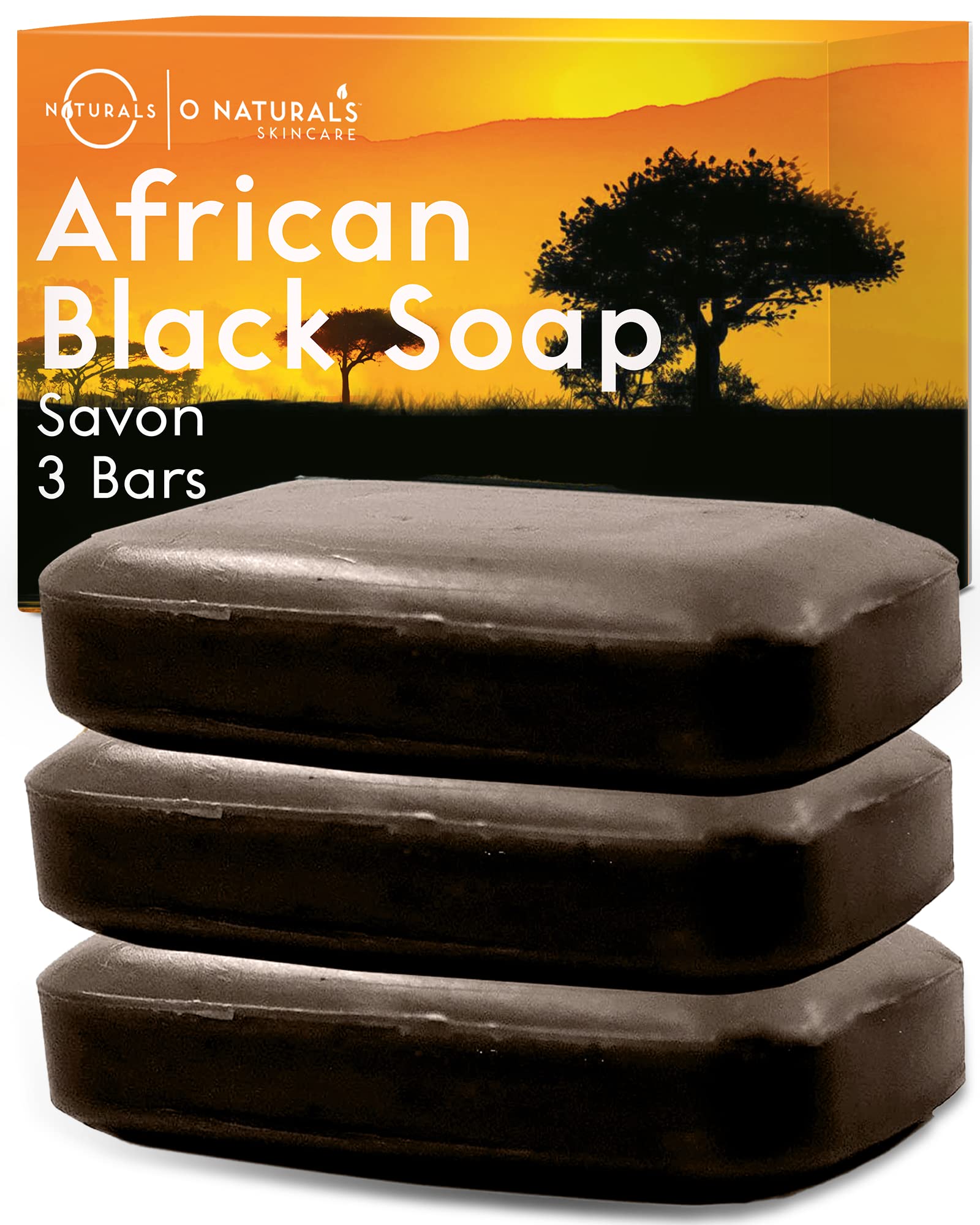 O Naturals 3-Pcs Goat Milk Soap with Soap Saver Bag - Unscented, Triple-Milled, Nourishing, for Sensitive Skin