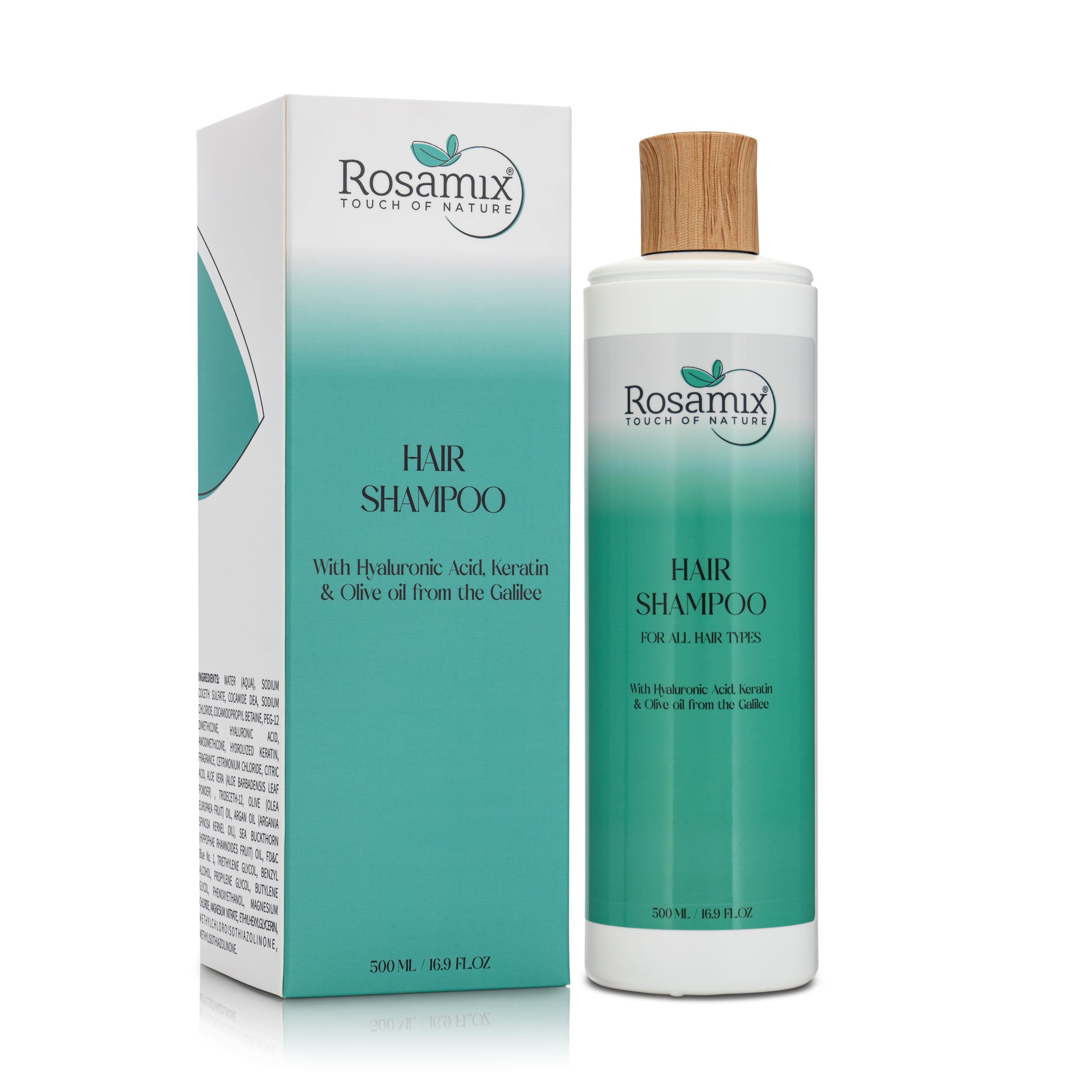 Rosamix Hydrating Shampoo for Dry and Damaged Hair – Strengthens, Adds Volume, Gentle for Color-Treated Hair