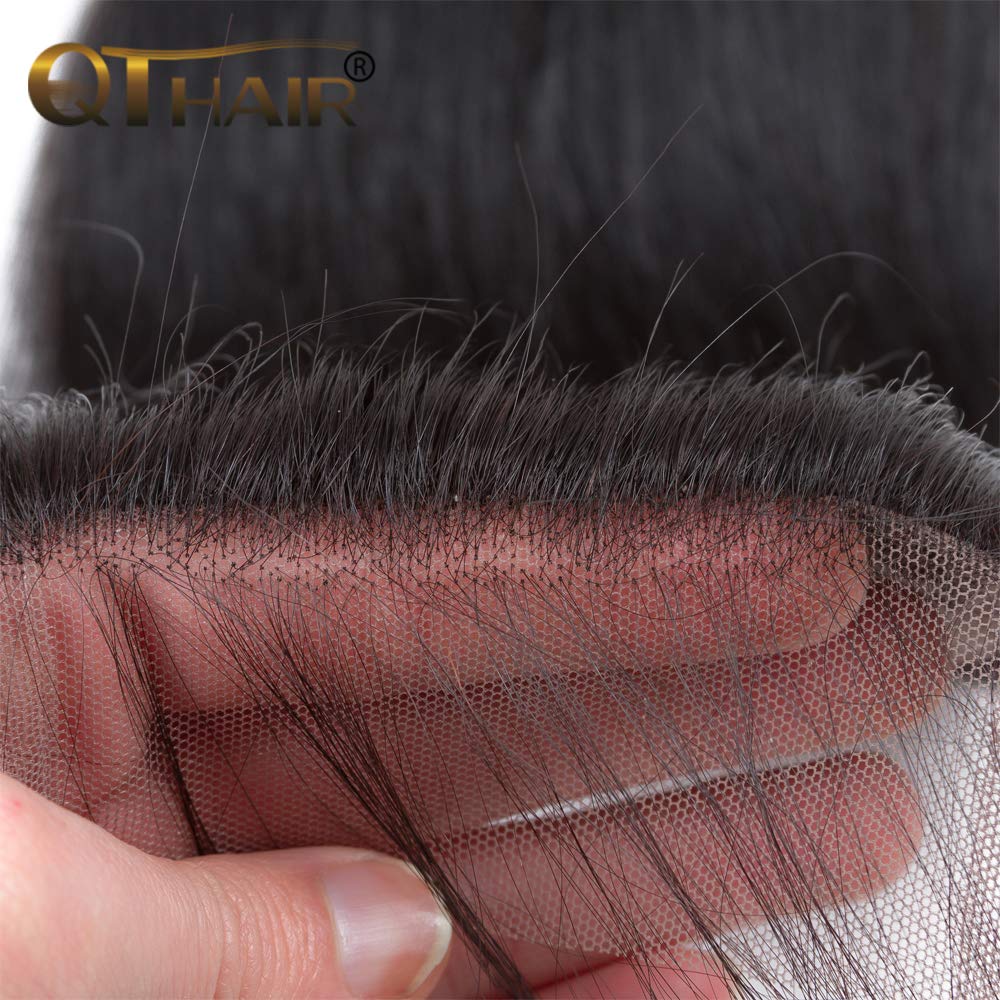 Qthair 12A Transaparent Color Lace Closure Brazilian Body Wave 4''X4'' Free Part Human Hair Lace Closure 100% Unprocessed Brazil