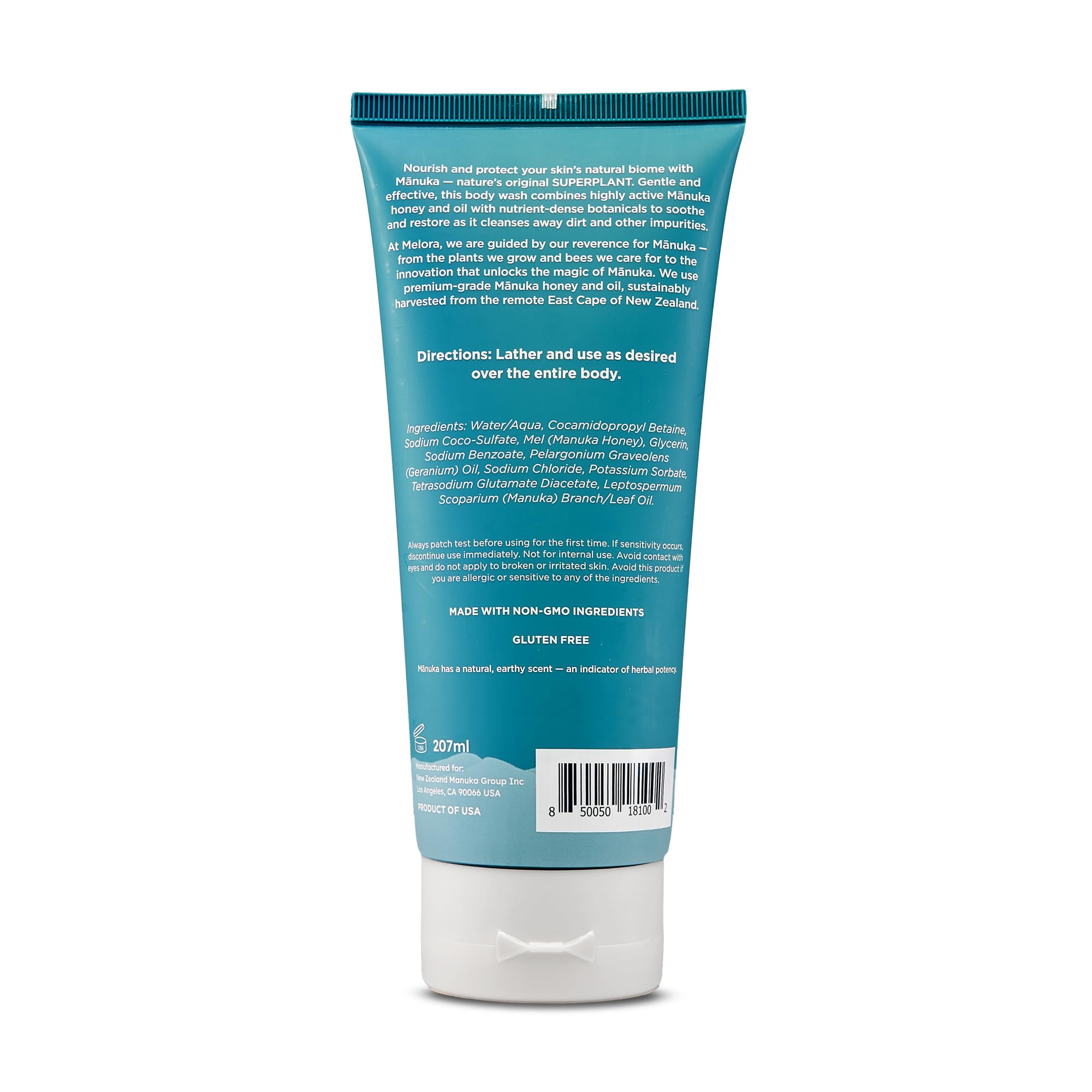 Melora Manuka Honey Body Wash (7 Oz) - Moisturizing Skin Care Body Soap With Manuka Honey & Oil For Acne, Dry, Or Sensitive Skin