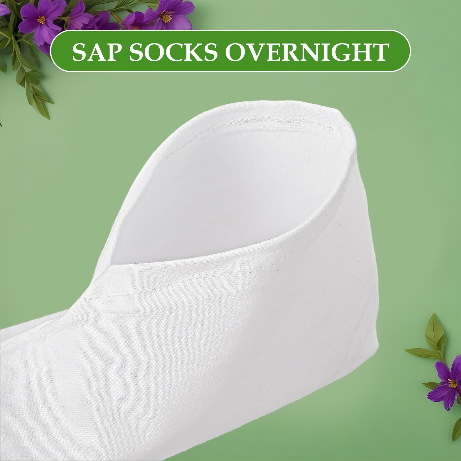 Gjinxi 2 Pairs Moisturizing Socks Overnight, Lotion Socks for Dry Feet, Cotton Moisture Enhancing Socks, Soft Spa Absorbing Sock