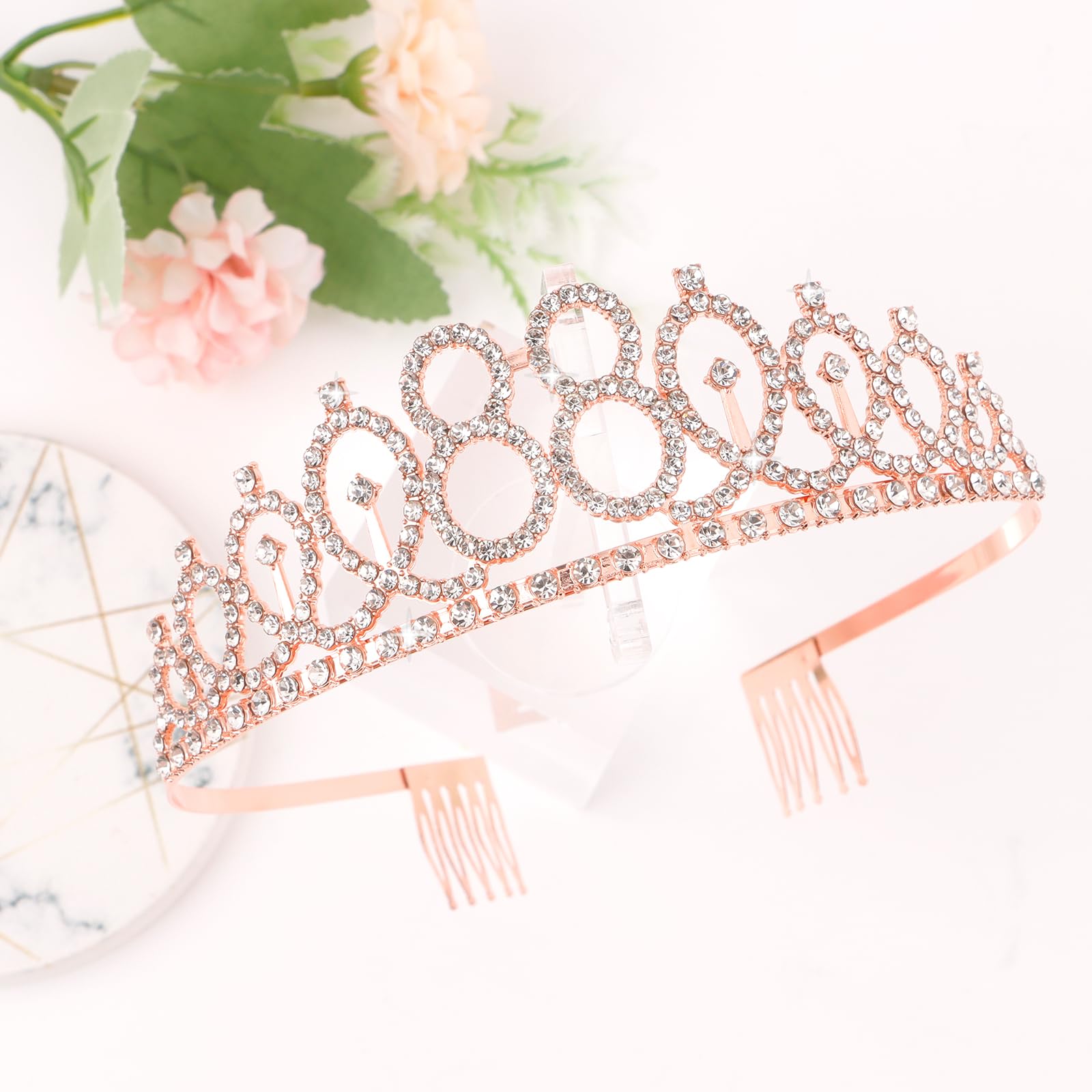 Cieher 88Th Birthday Crown + 88Th Birthday Sash + Pearl Pin Set, 88 & Fabulous Birthday Sash, 88 Birthday Tiara, 88Th Birthday D